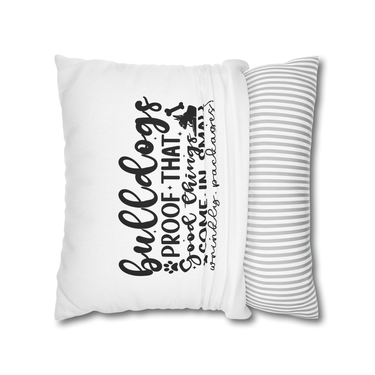 Bulldog Square Pillowcase – Cozy Pet Decor, Dog Lover Gift, Home Cushion, Pet Themed Christmas, Cute Living Room Accent