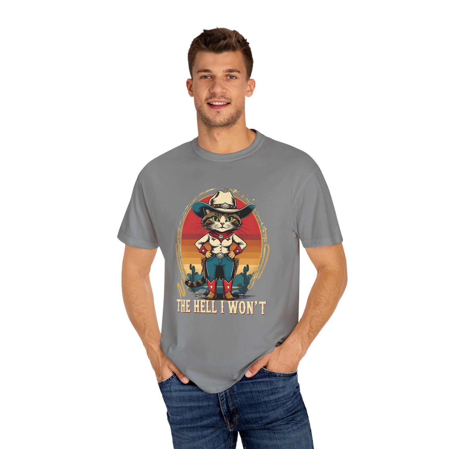 Cowboy Cat Unisex T-shirt, Fun Graphic Tee, Cat Lovers Gift, Vintage Style Shirt, Casual Wear, Gift for Animal Lovers