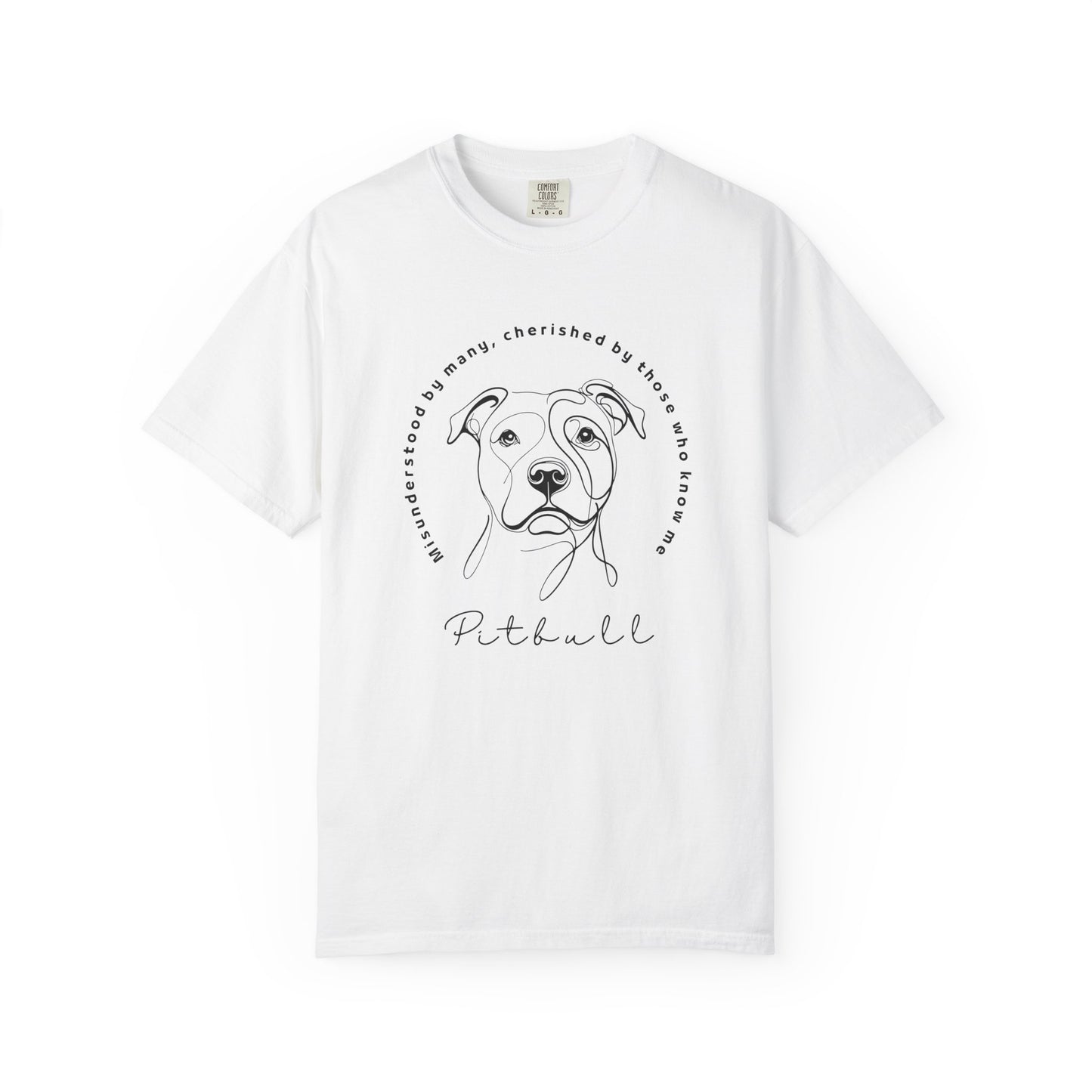 Pitbull Lover Unisex T-Shirt - Garment-Dyed Pet Shirt, Animal Lover Gift, Casual Tee, Dog Enthusiast Apparel, Cute Pet Shirt