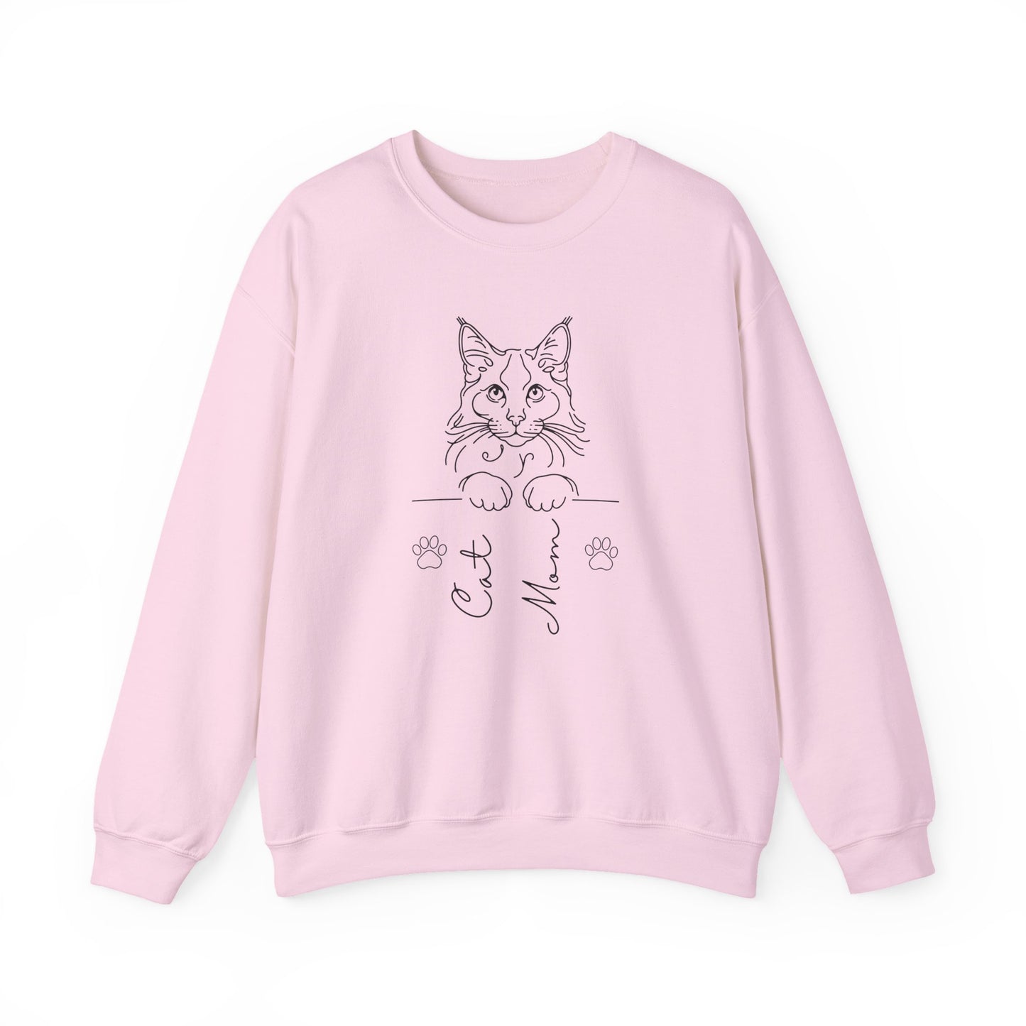 Cat Mom Unisex Sweatshirt, Cozy Gift for Cat Lovers, Cute Cat Apparel, Casual Wear, Pet Mom Gift, Cat Owner Sweatshirt