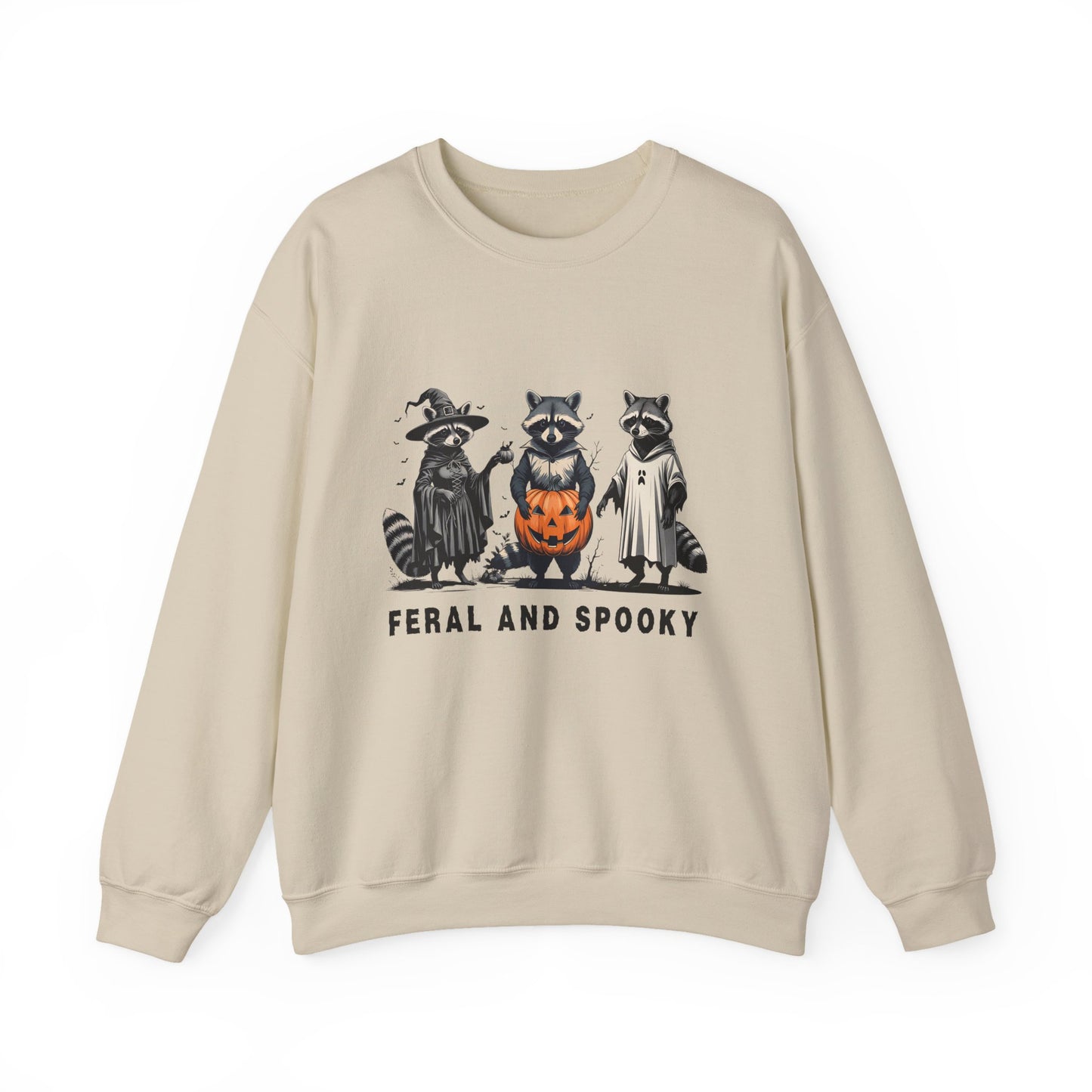 Halloween Raccoons Sweatshirt, Halloween Gift, Funny Raccoon Sweatshirt, Unisex Heavy Blend™ Crewneck Sweatshirt