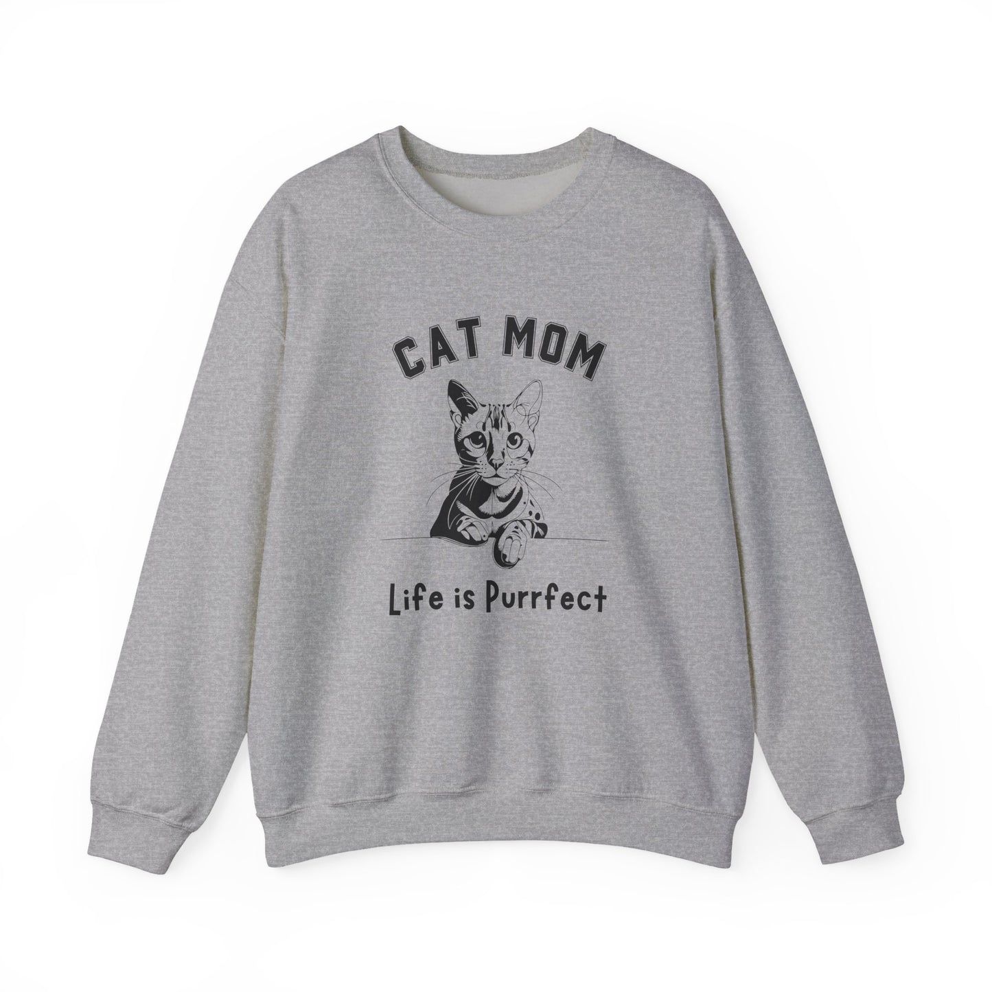 Cute Cat Mom Sweatshirt | Perfect for Cat Lovers, Birthday Gift, Cozy Lounge Wear