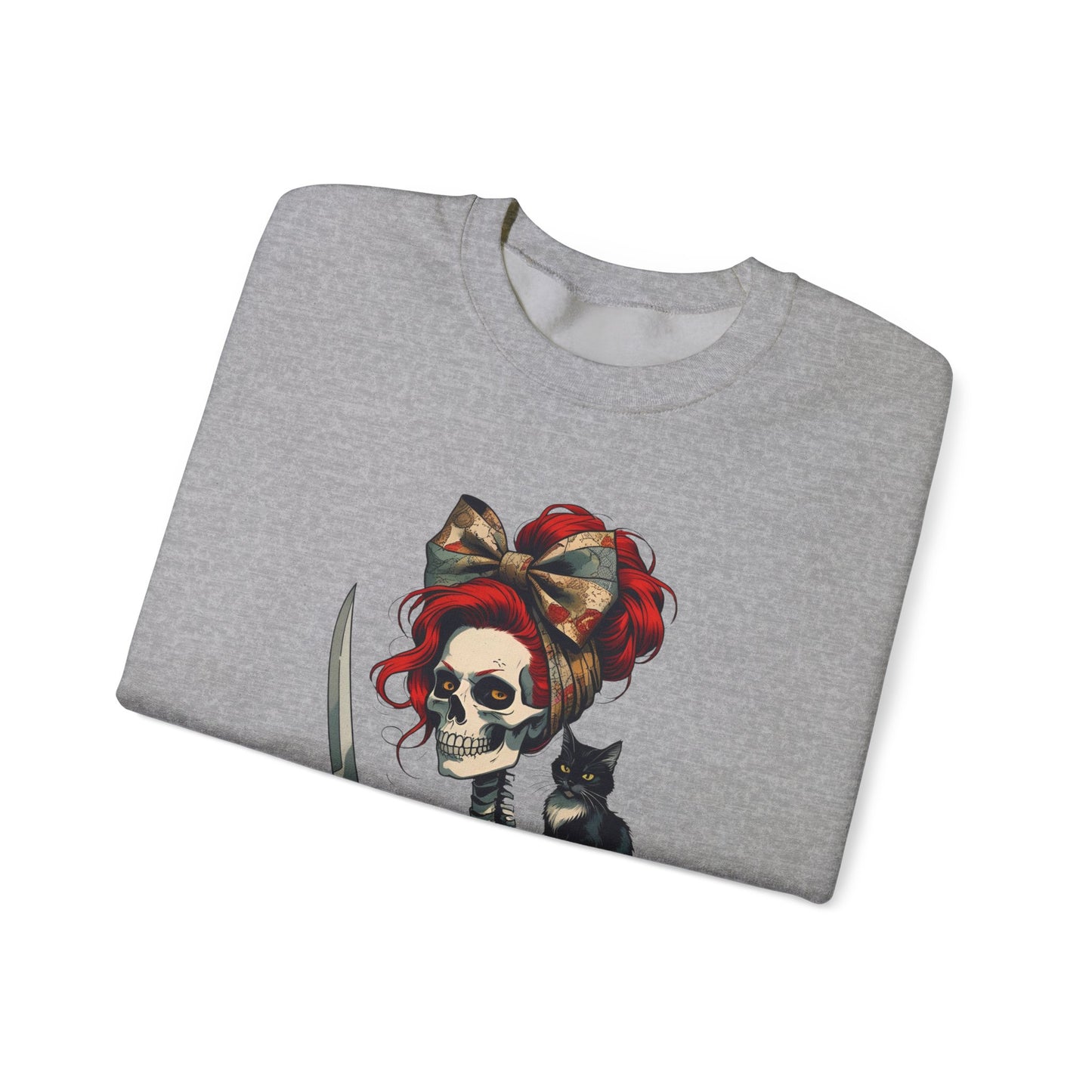 Gothic Bride Sweatshirt, Unique Crewneck for Halloween, Casual Wear, Funny Gift for Couples, Spooky Apparel
