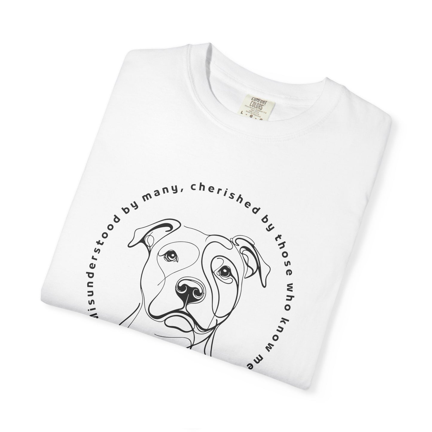 Pitbull Lover Unisex T-Shirt - Garment-Dyed Pet Shirt, Animal Lover Gift, Casual Tee, Dog Enthusiast Apparel, Cute Pet Shirt