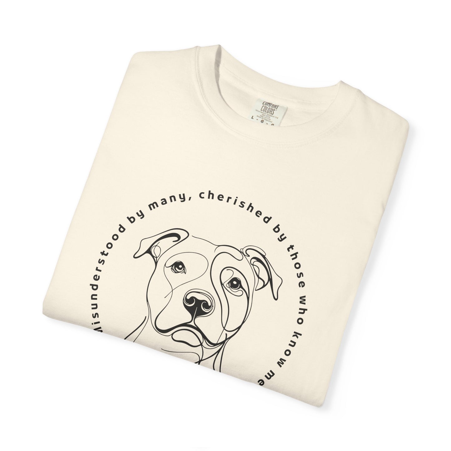 Pitbull Lover Unisex T-Shirt - Garment-Dyed Pet Shirt, Animal Lover Gift, Casual Tee, Dog Enthusiast Apparel, Cute Pet Shirt