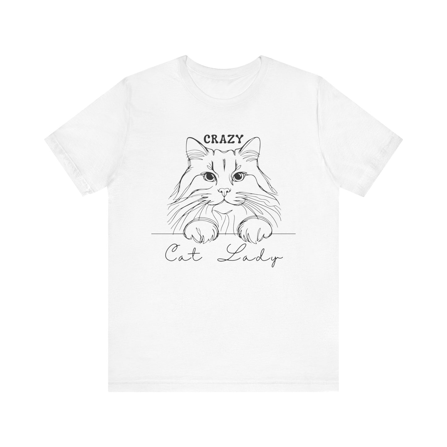 Crazy Cat Lady Unisex Tee, Cat Lover Gift, Fun Pet T-Shirt for Women, Cute Animal Shirt for Cat Owners, Birthday & Everyday Wear