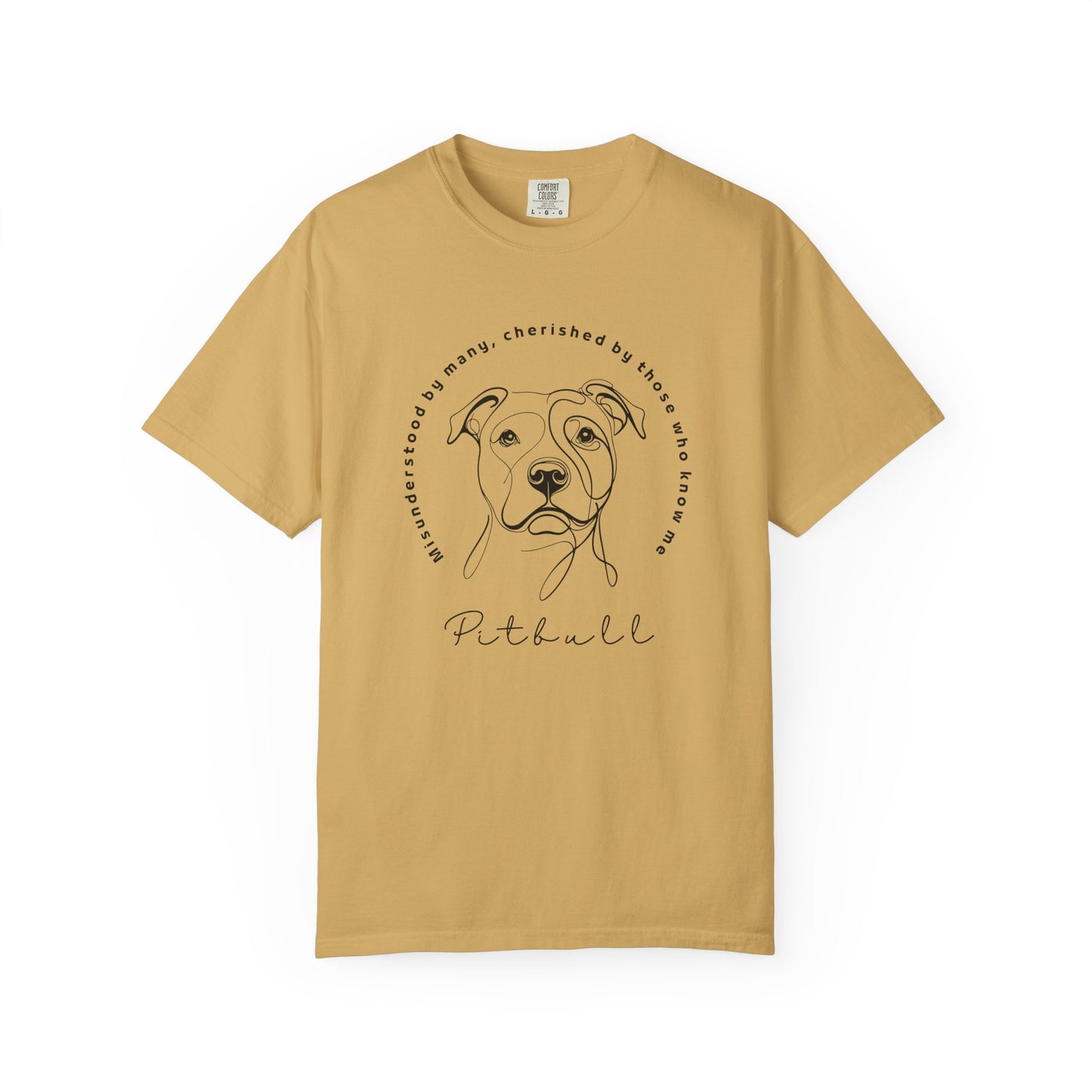 Pitbull Lover Unisex T-Shirt - Garment-Dyed Pet Shirt, Animal Lover Gift, Casual Tee, Dog Enthusiast Apparel, Cute Pet Shirt