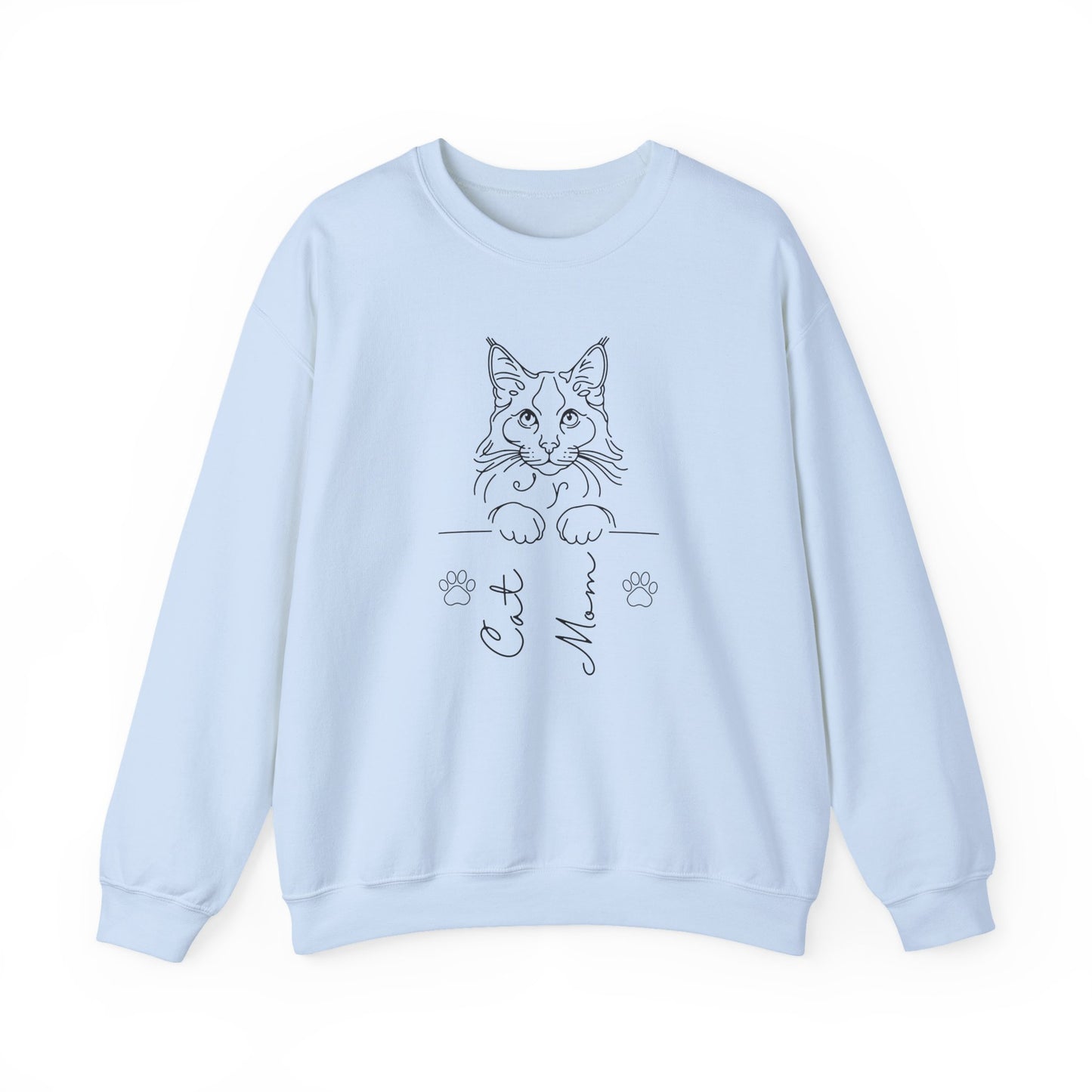 Cat Mom Unisex Sweatshirt, Cozy Gift for Cat Lovers, Cute Cat Apparel, Casual Wear, Pet Mom Gift, Cat Owner Sweatshirt