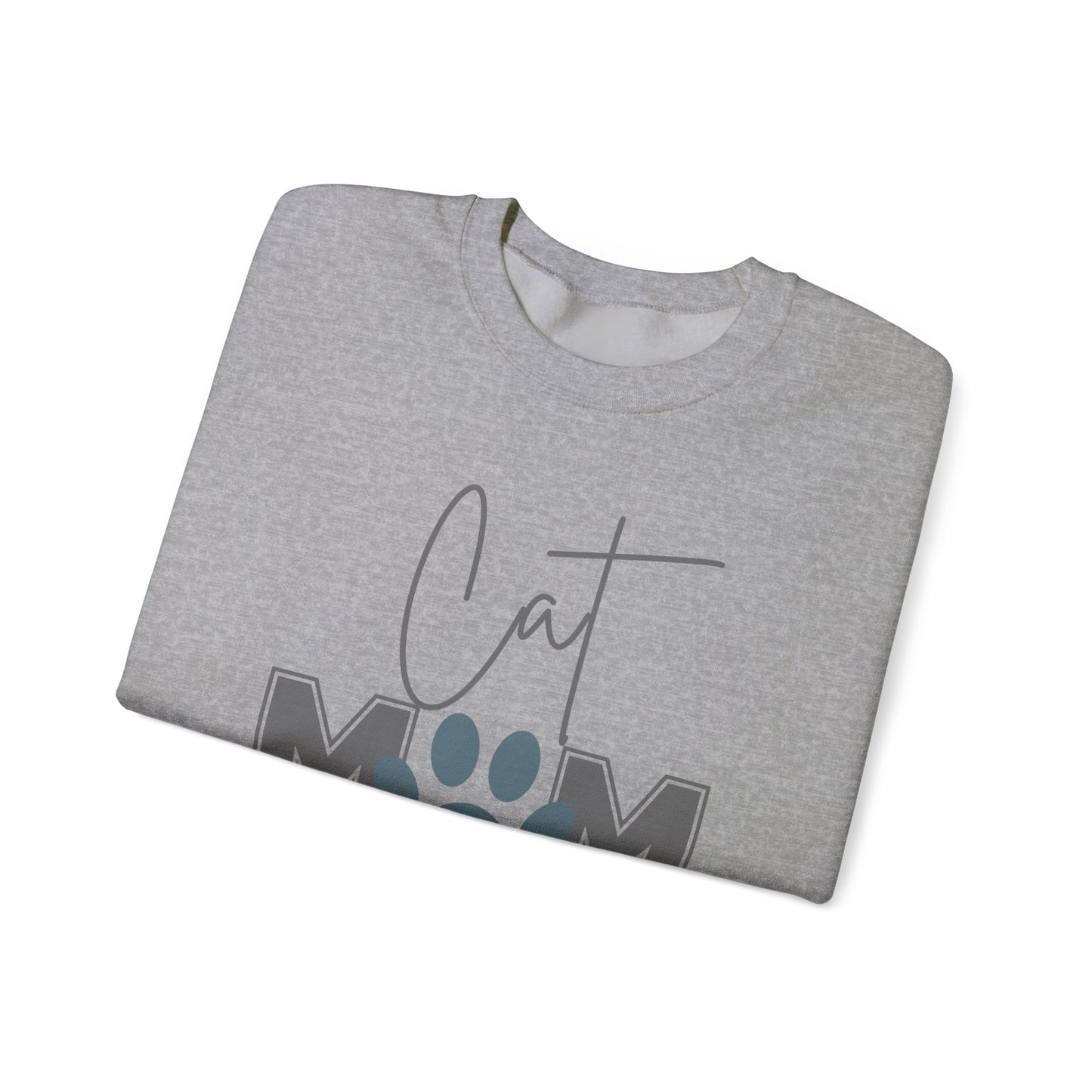 Cat Mom Crewneck Sweatshirt - Cozy Gift for Pet Lovers, Cute Cat Owner Apparel, Perfect for Mother's Day, Cat-themed Fashion