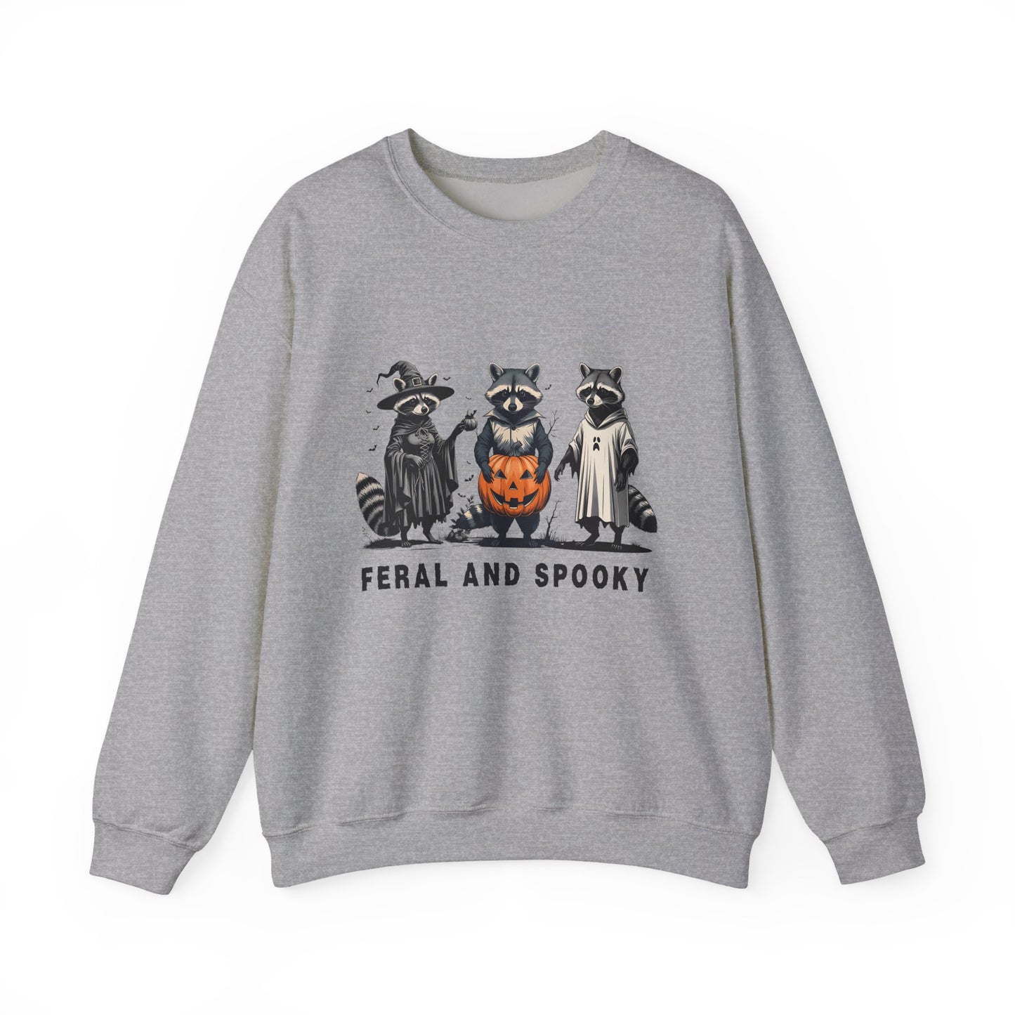 Halloween Raccoons Sweatshirt, Halloween Gift, Funny Raccoon Sweatshirt, Unisex Heavy Blend™ Crewneck Sweatshirt