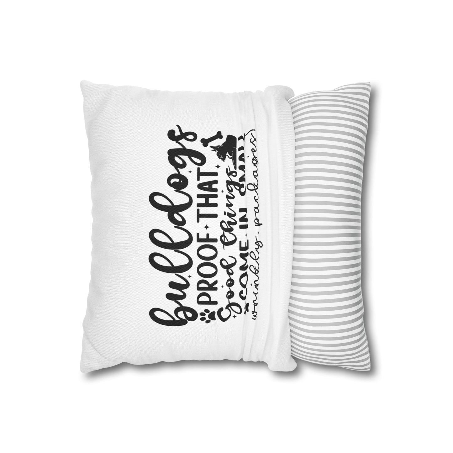 Bulldog Square Pillowcase – Cozy Pet Decor, Dog Lover Gift, Home Cushion, Pet Themed Christmas, Cute Living Room Accent