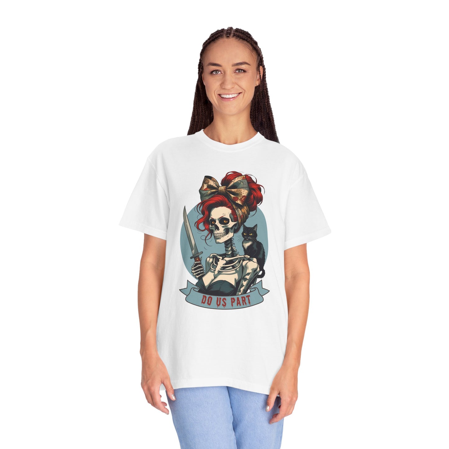 Gothic Bride T-Shirt, Unique Halloween Shirt, Do Us Part Tee, Spooky Couple Gift, Unisex Skeleton Tee
