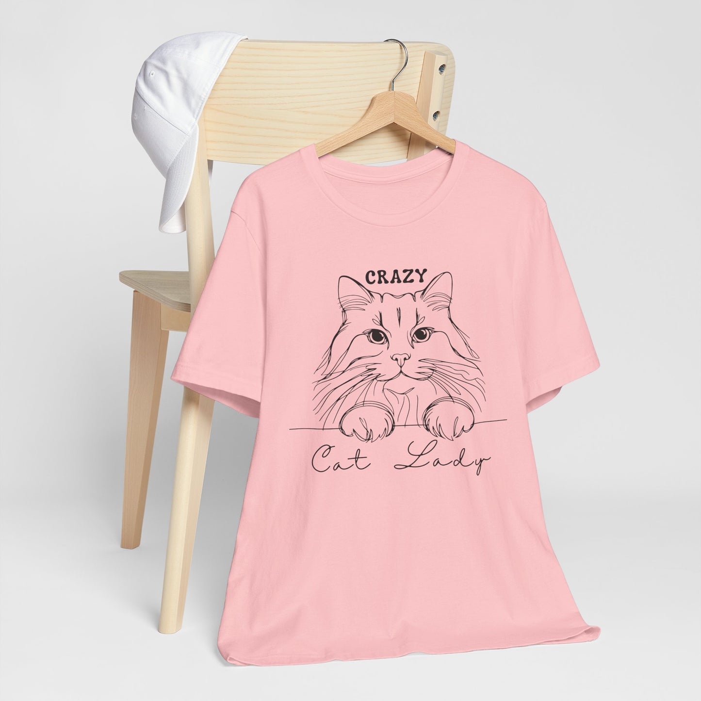 Crazy Cat Lady Unisex Tee, Cat Lover Gift, Fun Pet T-Shirt for Women, Cute Animal Shirt for Cat Owners, Birthday & Everyday Wear