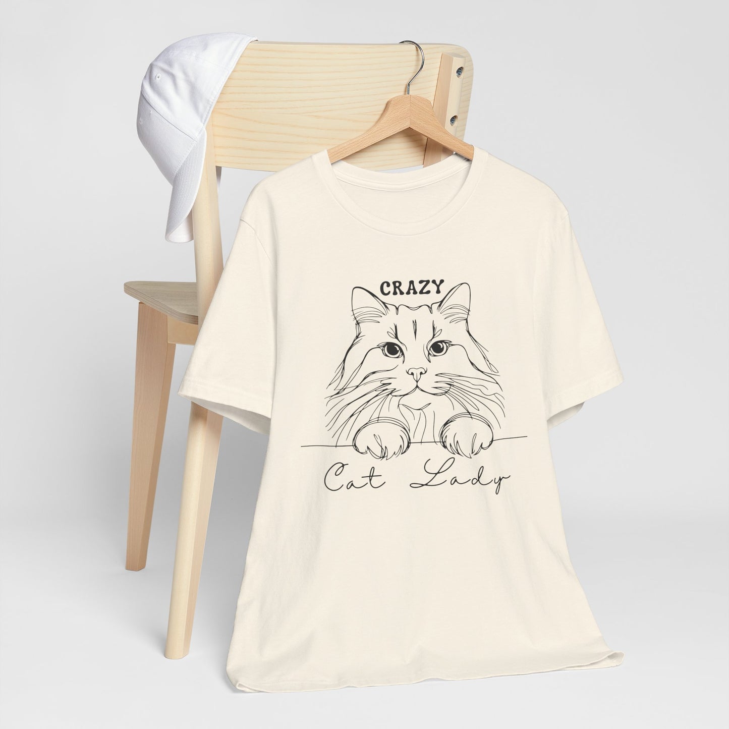 Crazy Cat Lady Unisex Tee, Cat Lover Gift, Fun Pet T-Shirt for Women, Cute Animal Shirt for Cat Owners, Birthday & Everyday Wear