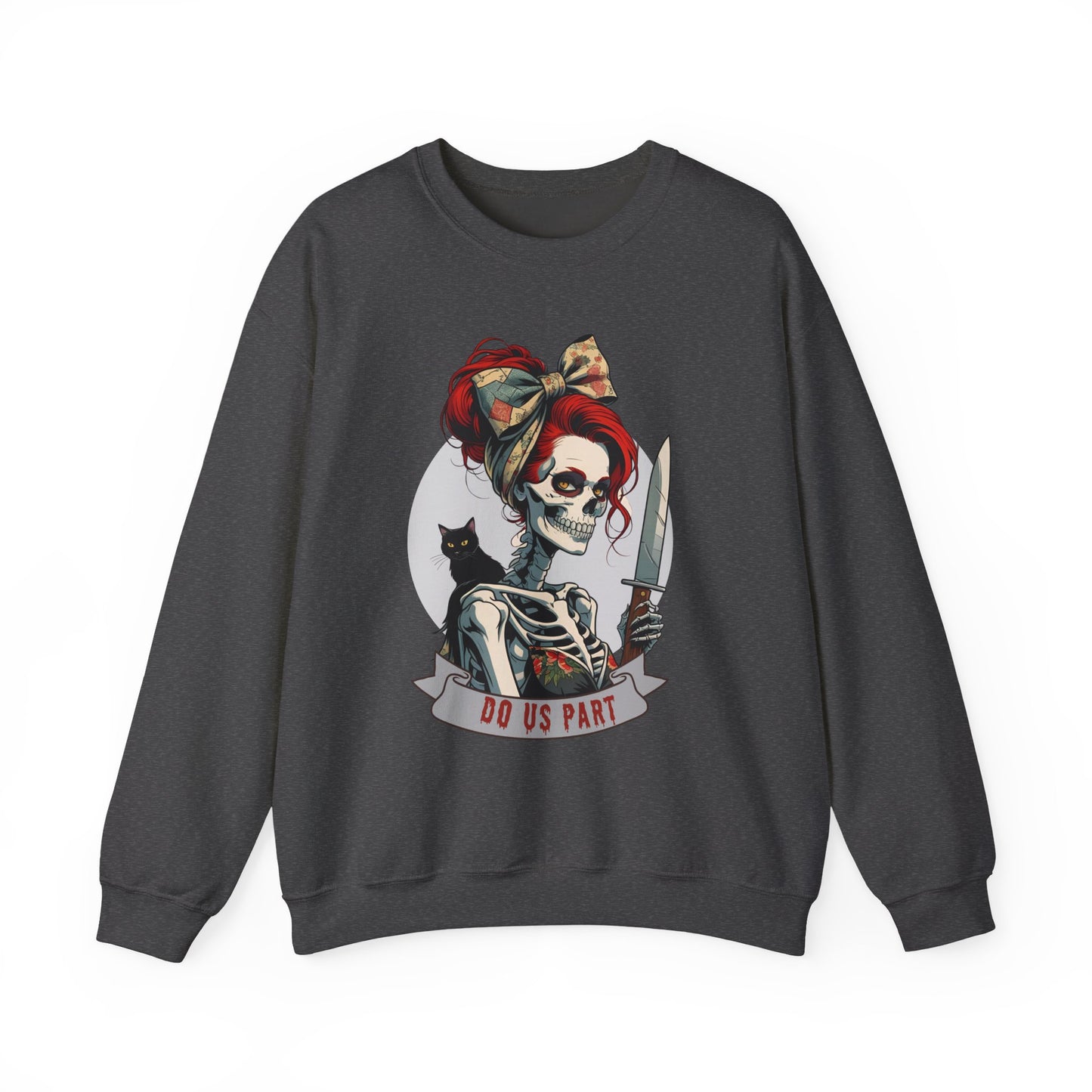 Gothic Skeleton Bride Sweatshirt, Halloween Apparel, Cozy Crewneck, Spooky Gift, Alternative Fashion, Fun Wedding Gift