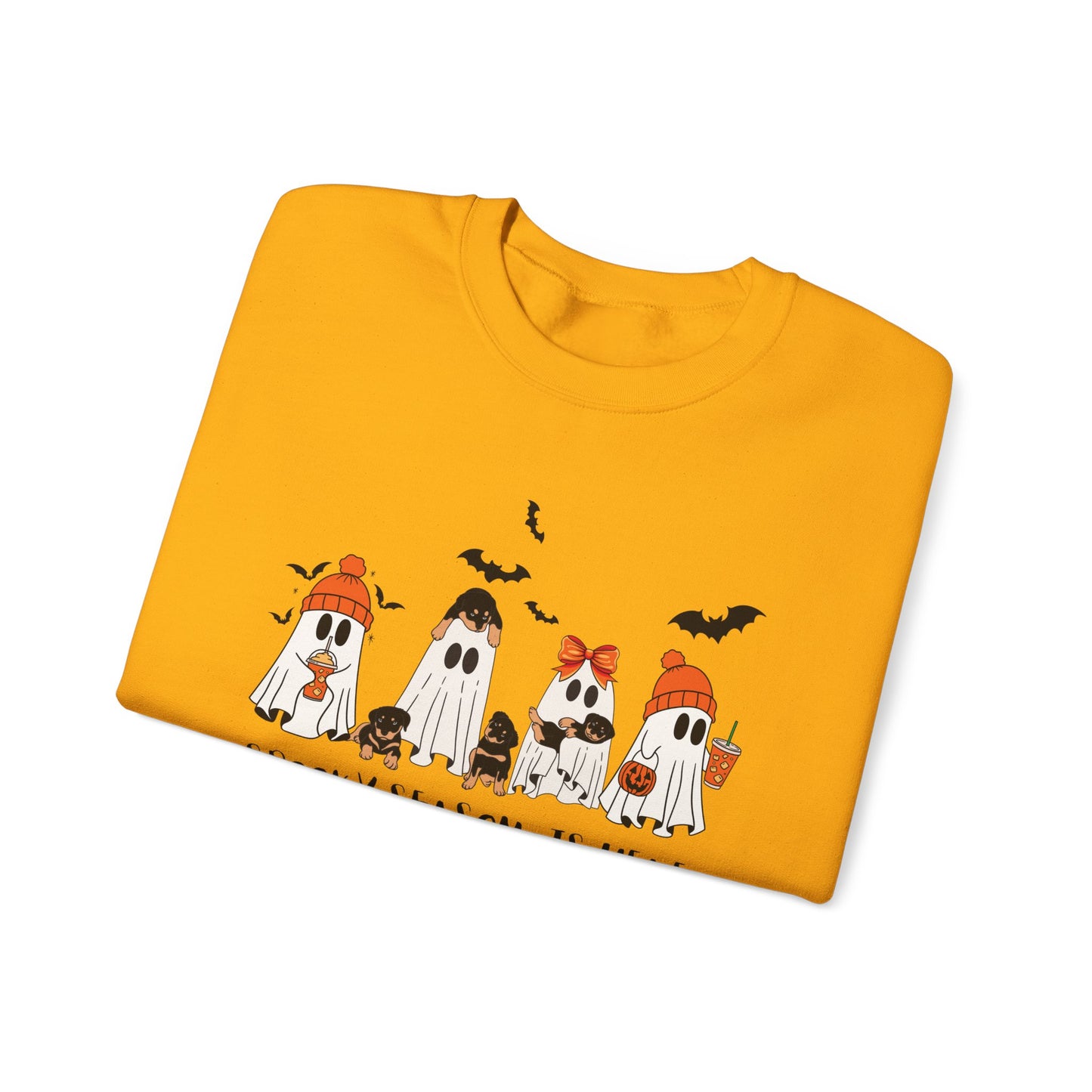 Spooky Ghost Crewneck Sweatshirt, Halloween Sweatshirt, Unisex Pullover, Cute Fall Fashion, Cozy Sweatshirt for Fall