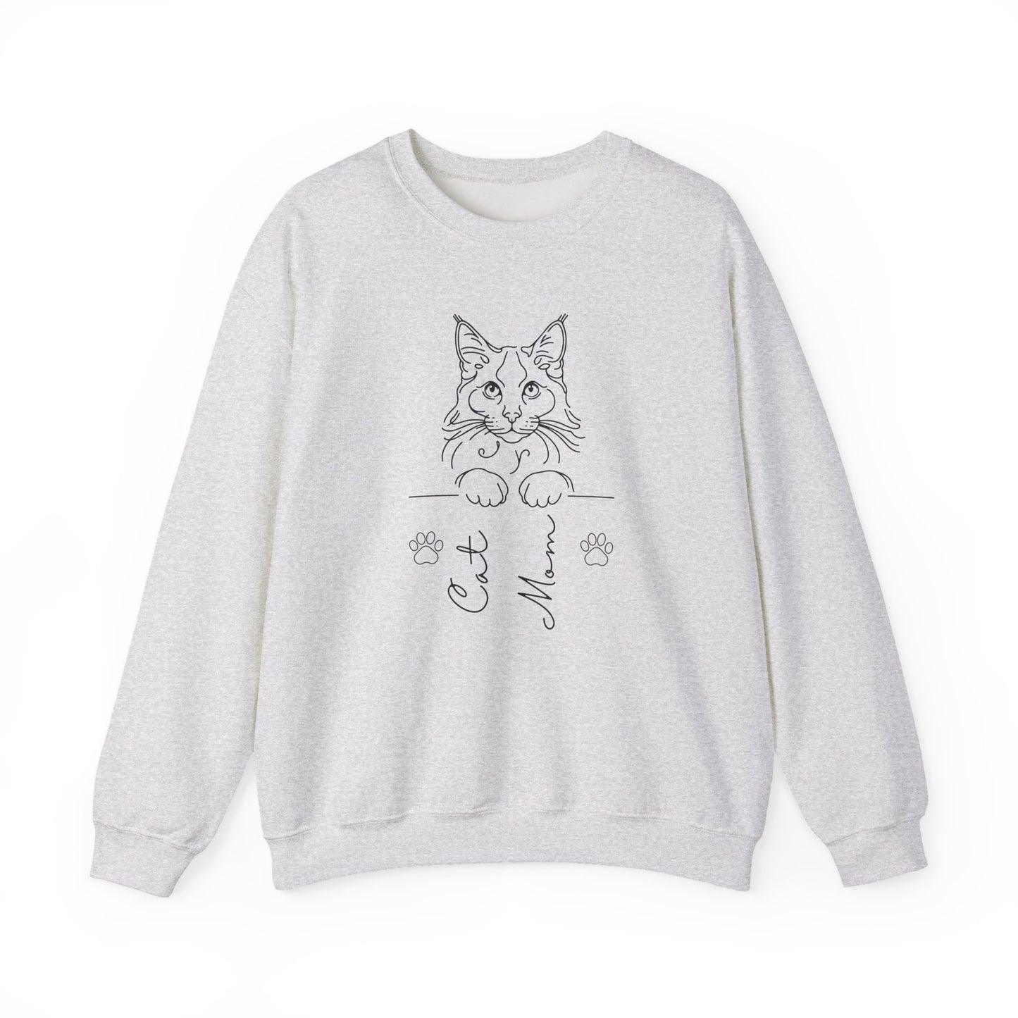 Cat Mom Unisex Sweatshirt, Cozy Gift for Cat Lovers, Cute Cat Apparel, Casual Wear, Pet Mom Gift, Cat Owner Sweatshirt