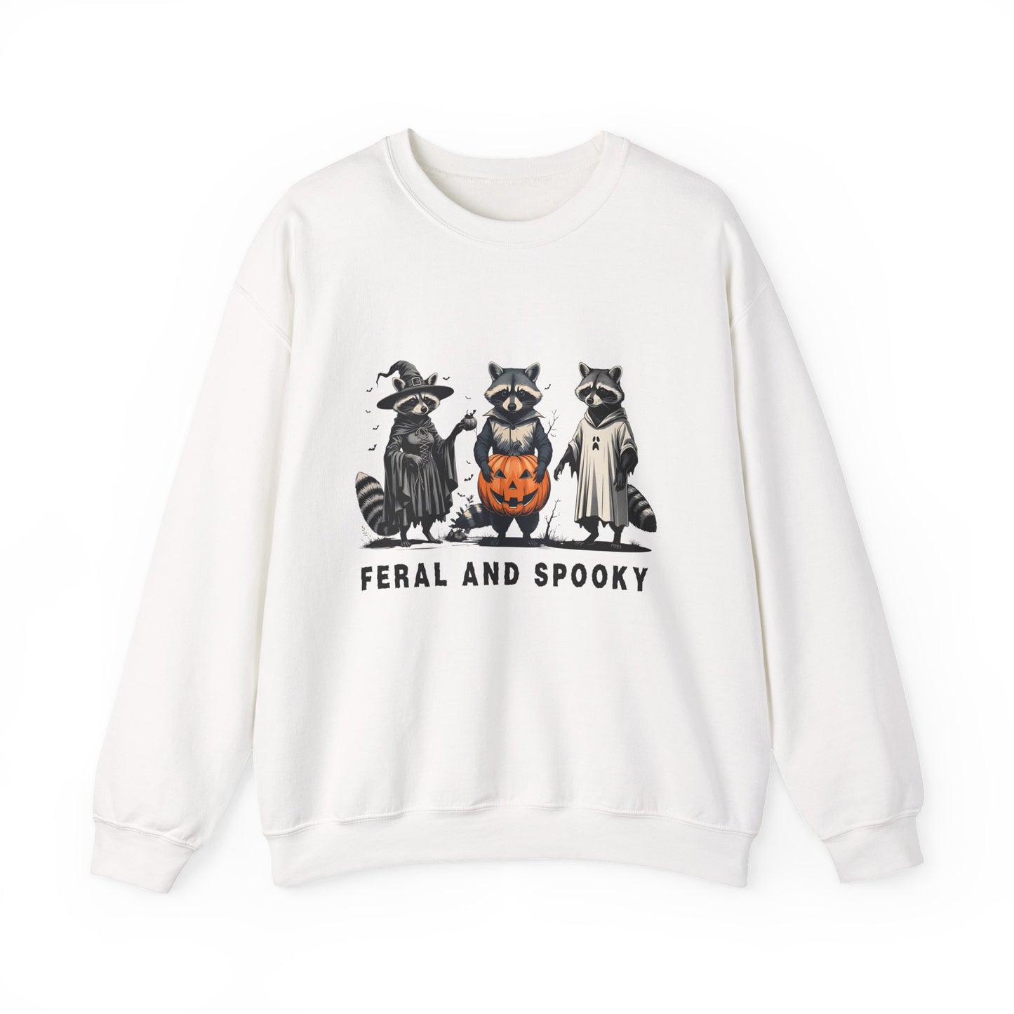 Halloween Raccoons Sweatshirt, Halloween Gift, Funny Raccoon Sweatshirt, Unisex Heavy Blend™ Crewneck Sweatshirt