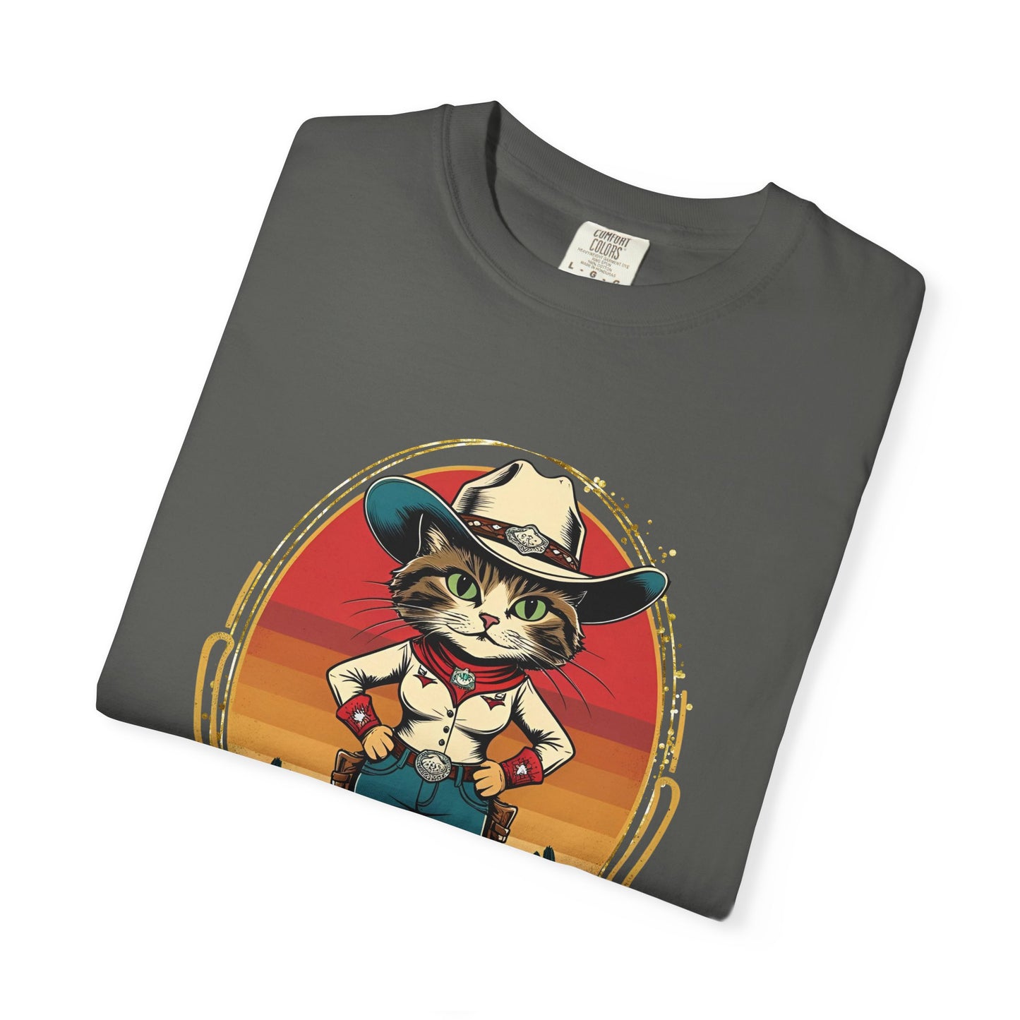 Cowboy Cat Unisex T-shirt, Fun Graphic Tee, Cat Lovers Gift, Vintage Style Shirt, Casual Wear, Gift for Animal Lovers