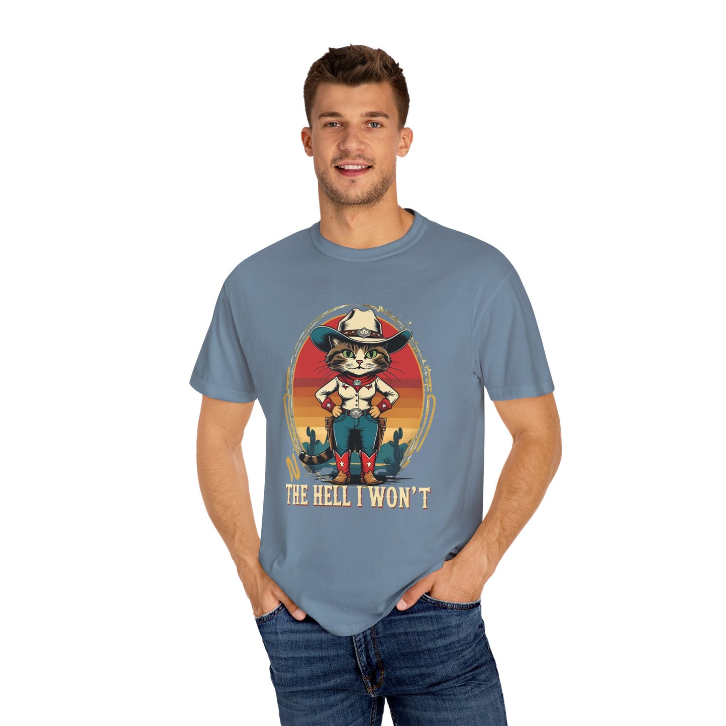 Cowboy Cat Unisex T-shirt, Fun Graphic Tee, Cat Lovers Gift, Vintage Style Shirt, Casual Wear, Gift for Animal Lovers