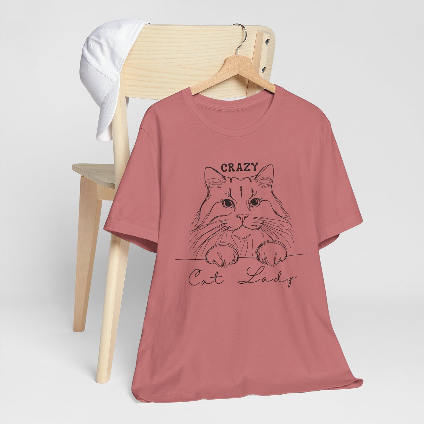 Crazy Cat Lady Unisex Tee, Cat Lover Gift, Fun Pet T-Shirt for Women, Cute Animal Shirt for Cat Owners, Birthday & Everyday Wear
