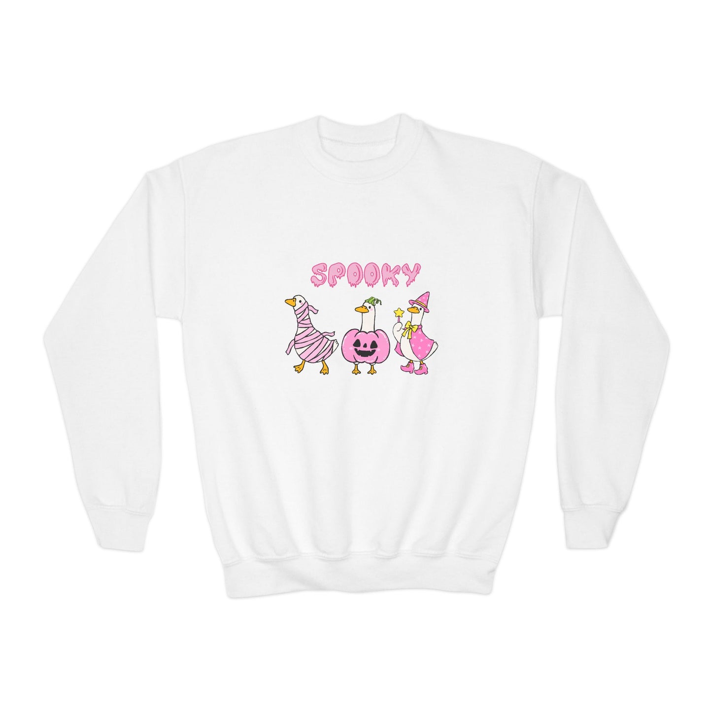 Spooky Youth Crewneck Sweatshirt, Halloween Sweatshirt, Kids Halloween Apparel, Cozy Fall Fashion, Fun Spooky Outfit