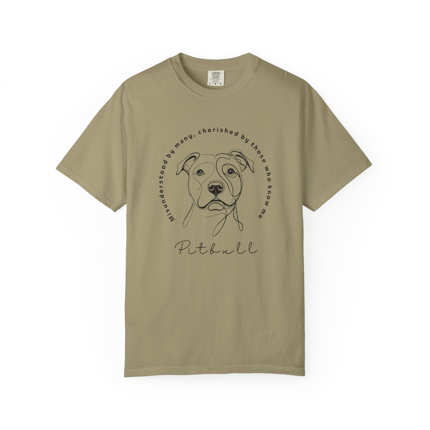 Pitbull Lover Unisex T-Shirt - Garment-Dyed Pet Shirt, Animal Lover Gift, Casual Tee, Dog Enthusiast Apparel, Cute Pet Shirt
