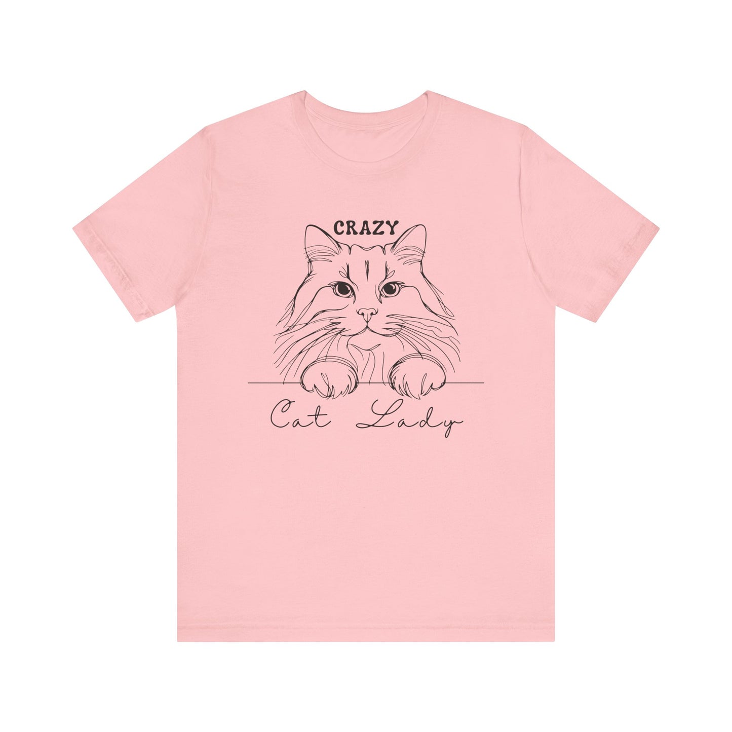 Crazy Cat Lady Unisex Tee, Cat Lover Gift, Fun Pet T-Shirt for Women, Cute Animal Shirt for Cat Owners, Birthday & Everyday Wear