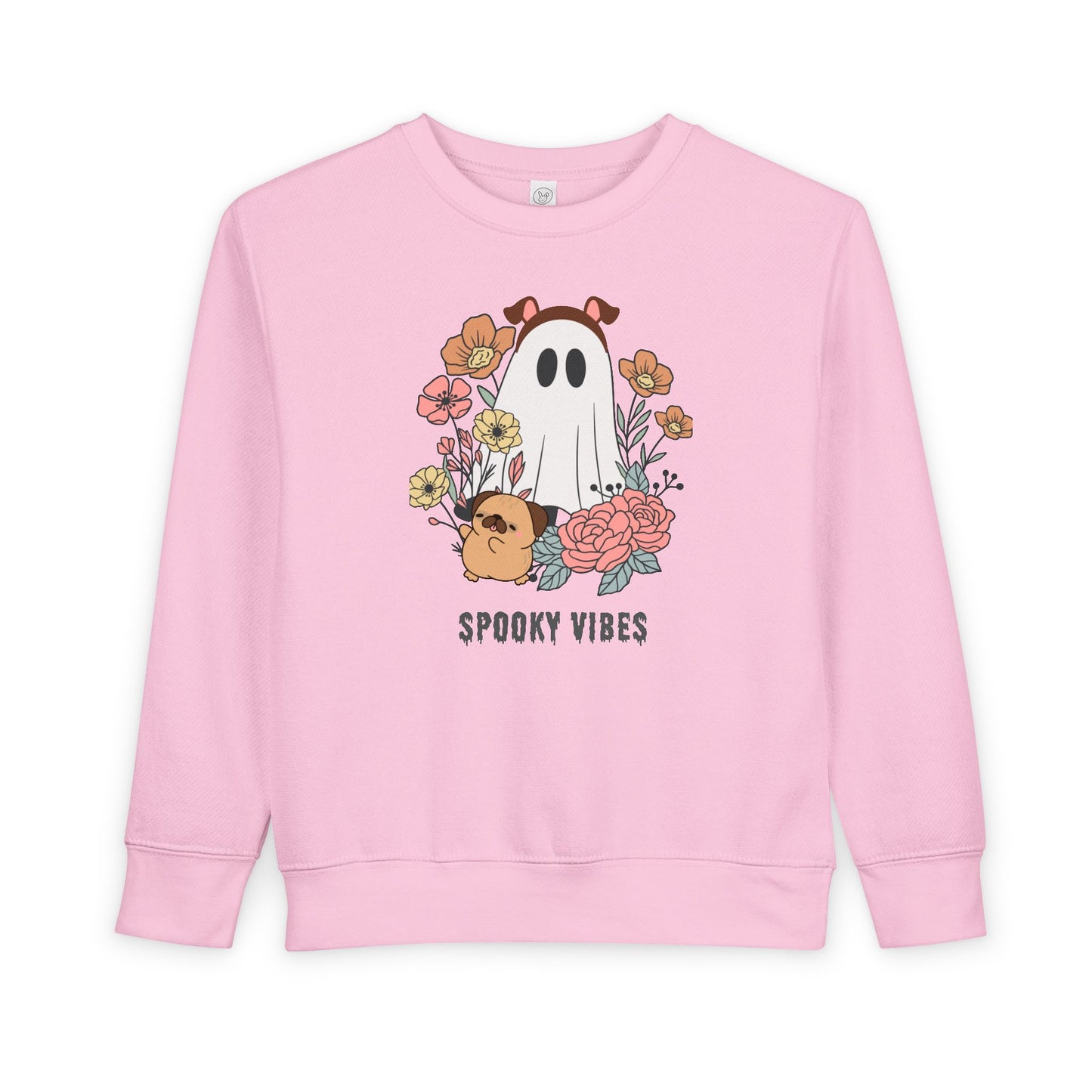 Toddler Ghost Sweatshirt, Spooky Vibes Pullover, Kids Halloween Sweatshirt, Adorable Toddler Apparel, Fall Fashion