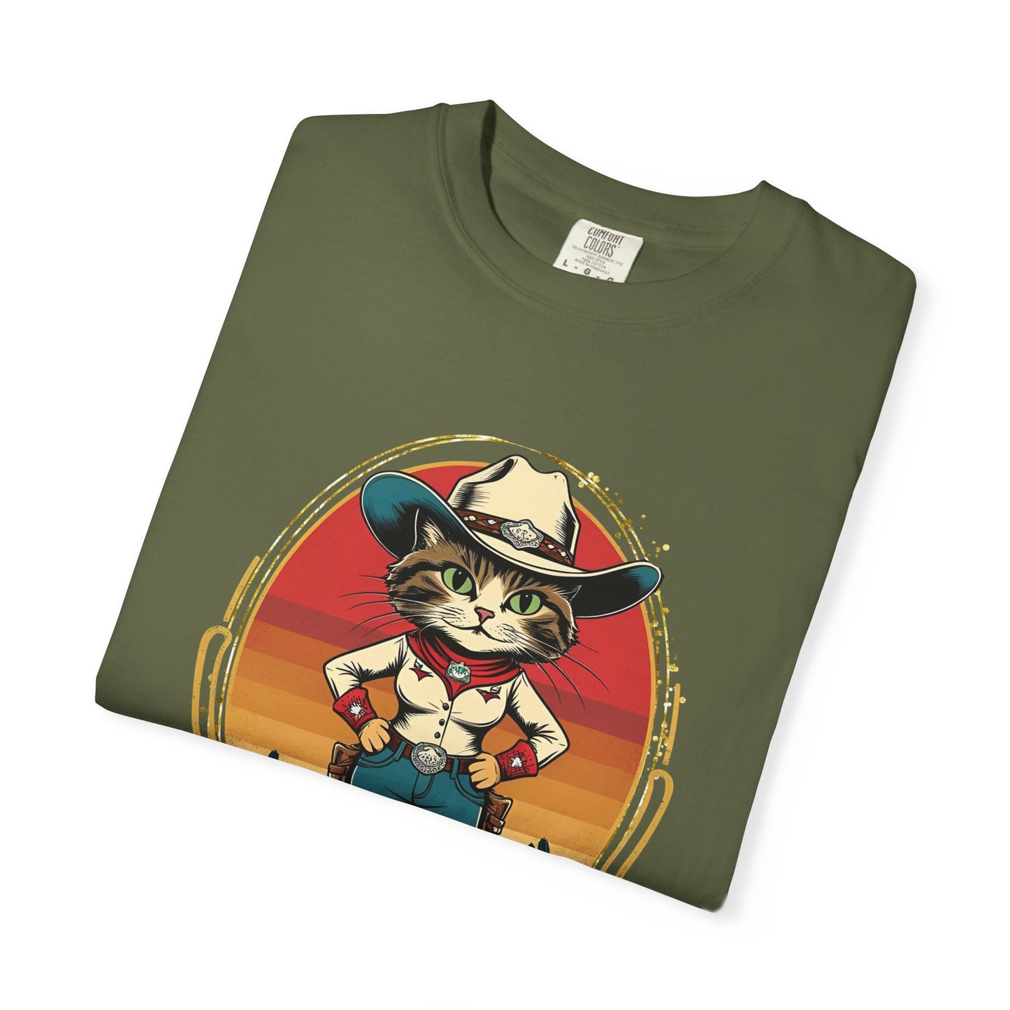 Cowboy Cat Unisex T-shirt, Fun Graphic Tee, Cat Lovers Gift, Vintage Style Shirt, Casual Wear, Gift for Animal Lovers