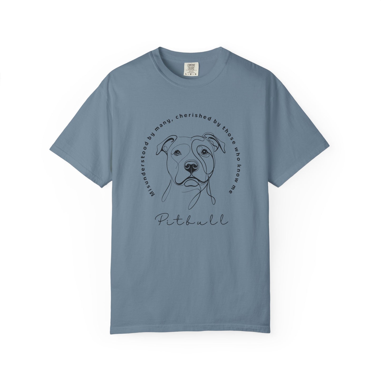 Pitbull Lover Unisex T-Shirt - Garment-Dyed Pet Shirt, Animal Lover Gift, Casual Tee, Dog Enthusiast Apparel, Cute Pet Shirt