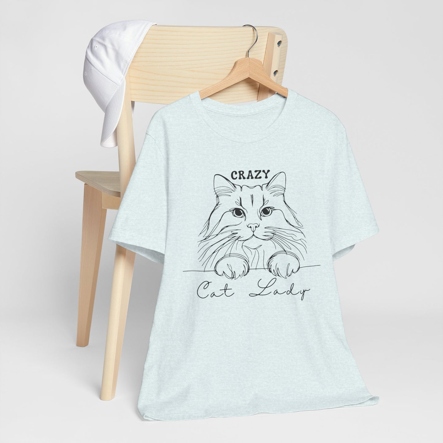 Crazy Cat Lady Unisex Tee, Cat Lover Gift, Fun Pet T-Shirt for Women, Cute Animal Shirt for Cat Owners, Birthday & Everyday Wear