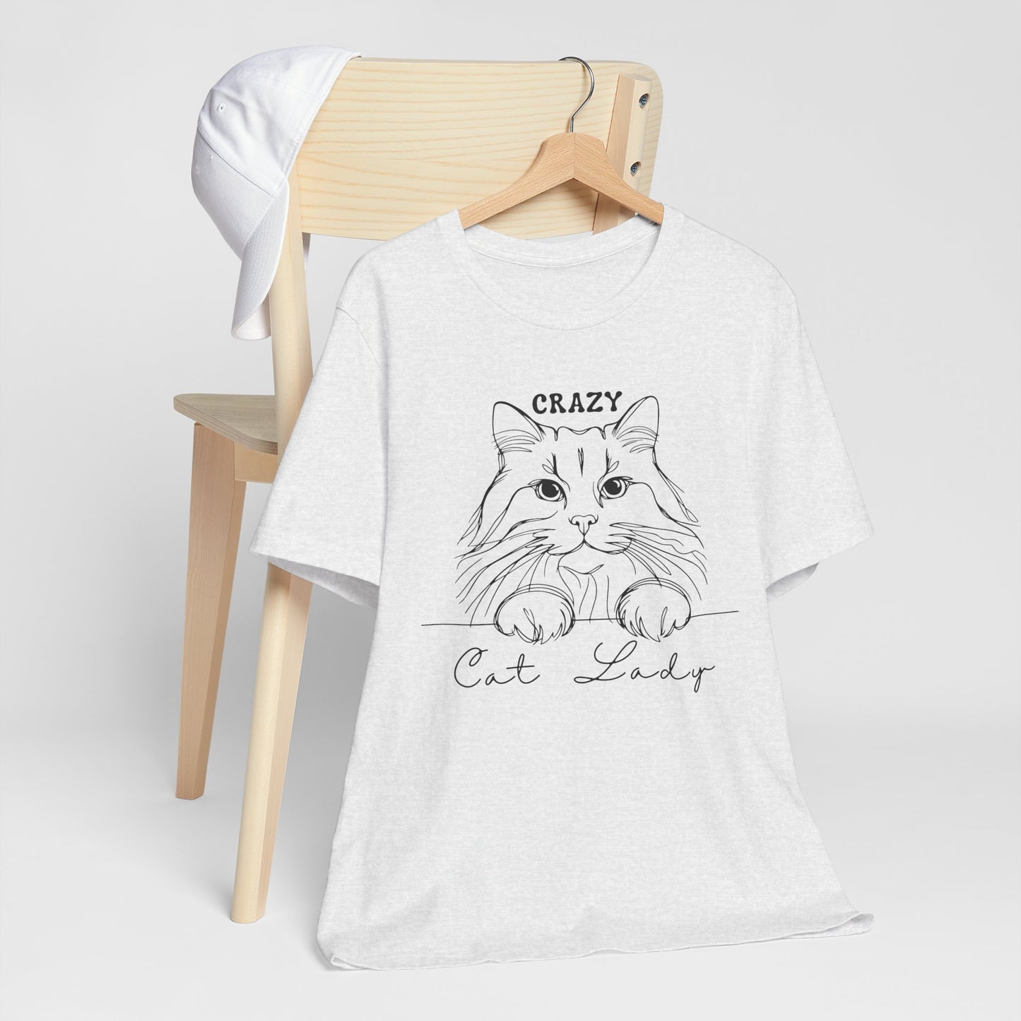 Crazy Cat Lady Unisex Tee, Cat Lover Gift, Fun Pet T-Shirt for Women, Cute Animal Shirt for Cat Owners, Birthday & Everyday Wear