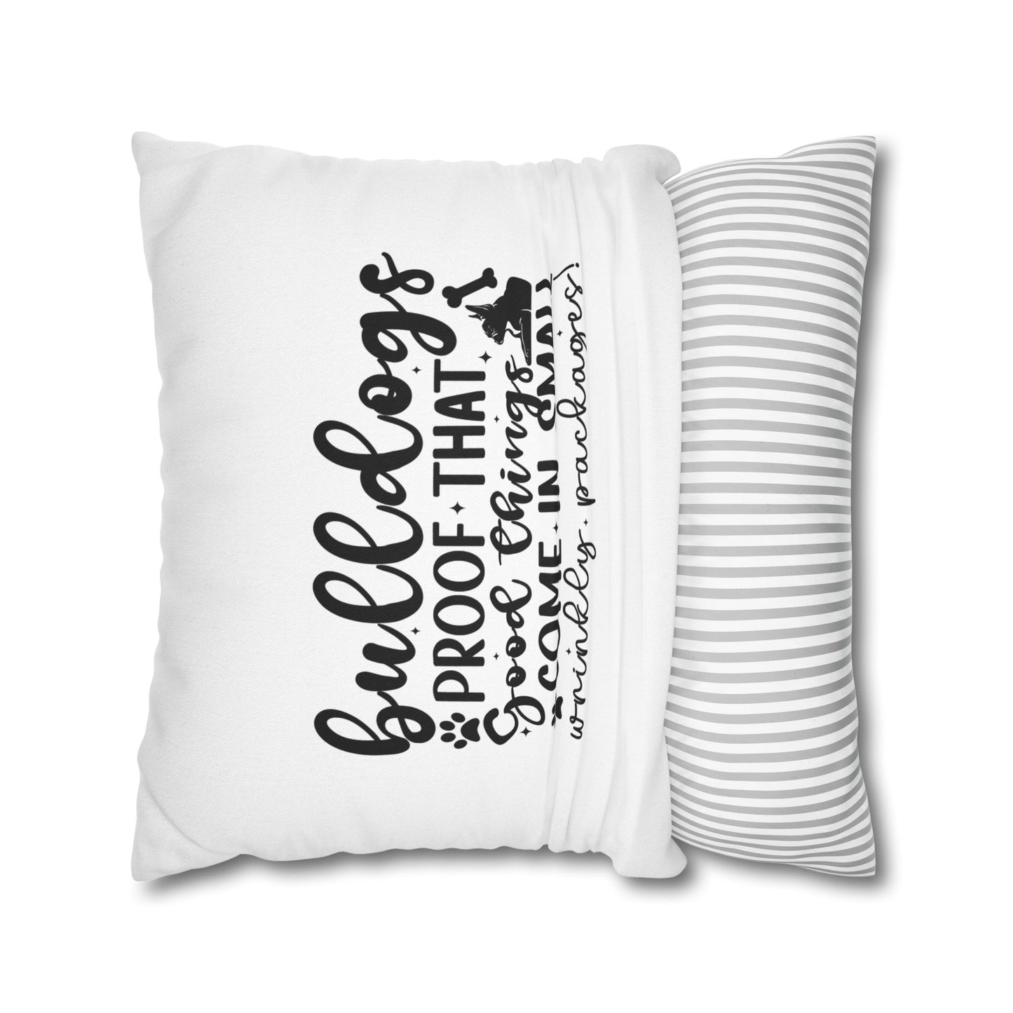 Bulldog Square Pillowcase – Cozy Pet Decor, Dog Lover Gift, Home Cushion, Pet Themed Christmas, Cute Living Room Accent