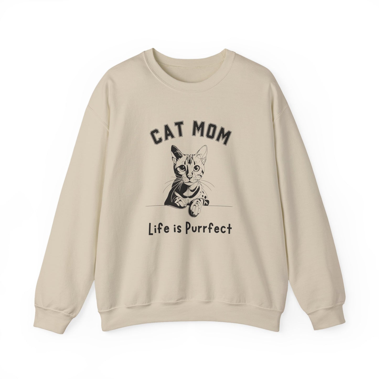 Cute Cat Mom Sweatshirt | Perfect for Cat Lovers, Birthday Gift, Cozy Lounge Wear