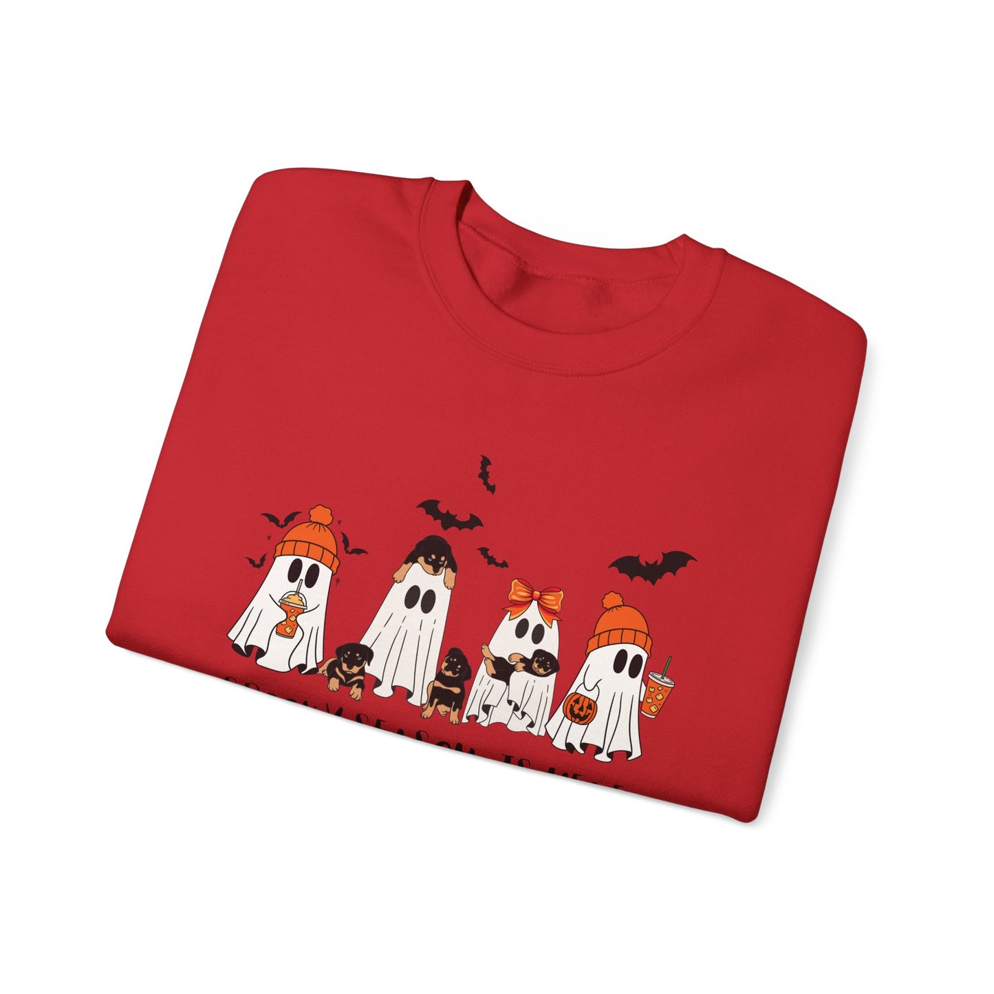 Spooky Ghost Crewneck Sweatshirt, Halloween Sweatshirt, Unisex Pullover, Cute Fall Fashion, Cozy Sweatshirt for Fall