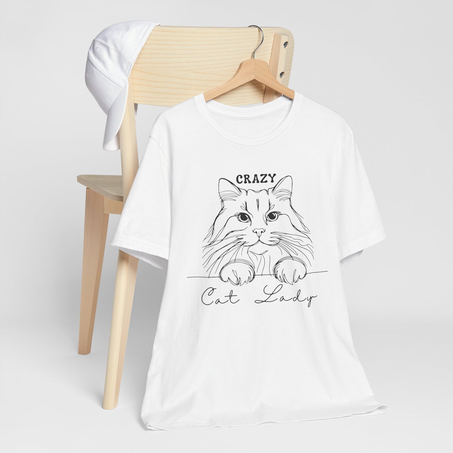 Crazy Cat Lady Unisex Tee, Cat Lover Gift, Fun Pet T-Shirt for Women, Cute Animal Shirt for Cat Owners, Birthday & Everyday Wear