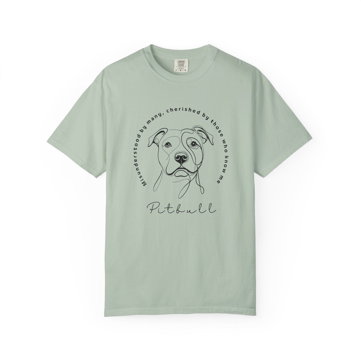 Pitbull Lover Unisex T-Shirt - Garment-Dyed Pet Shirt, Animal Lover Gift, Casual Tee, Dog Enthusiast Apparel, Cute Pet Shirt