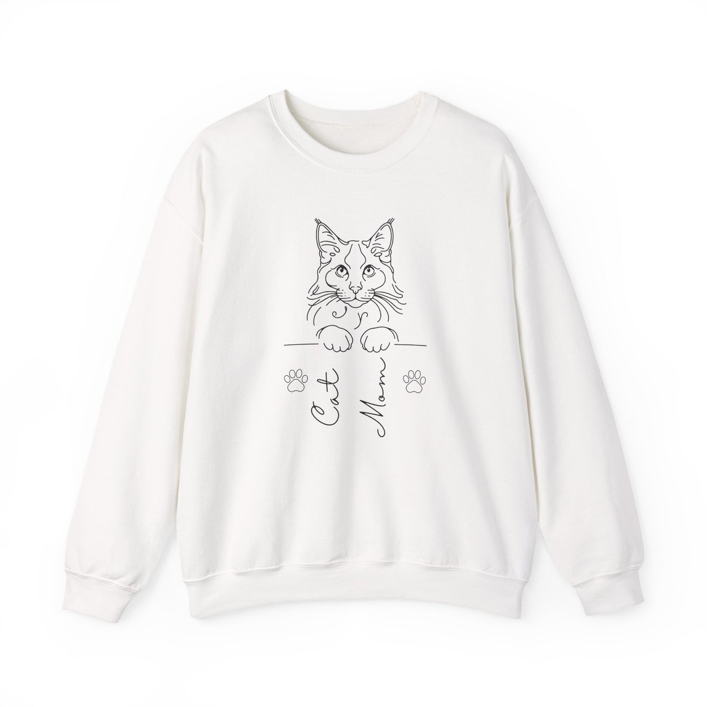 Cat Mom Unisex Sweatshirt, Cozy Gift for Cat Lovers, Cute Cat Apparel, Casual Wear, Pet Mom Gift, Cat Owner Sweatshirt