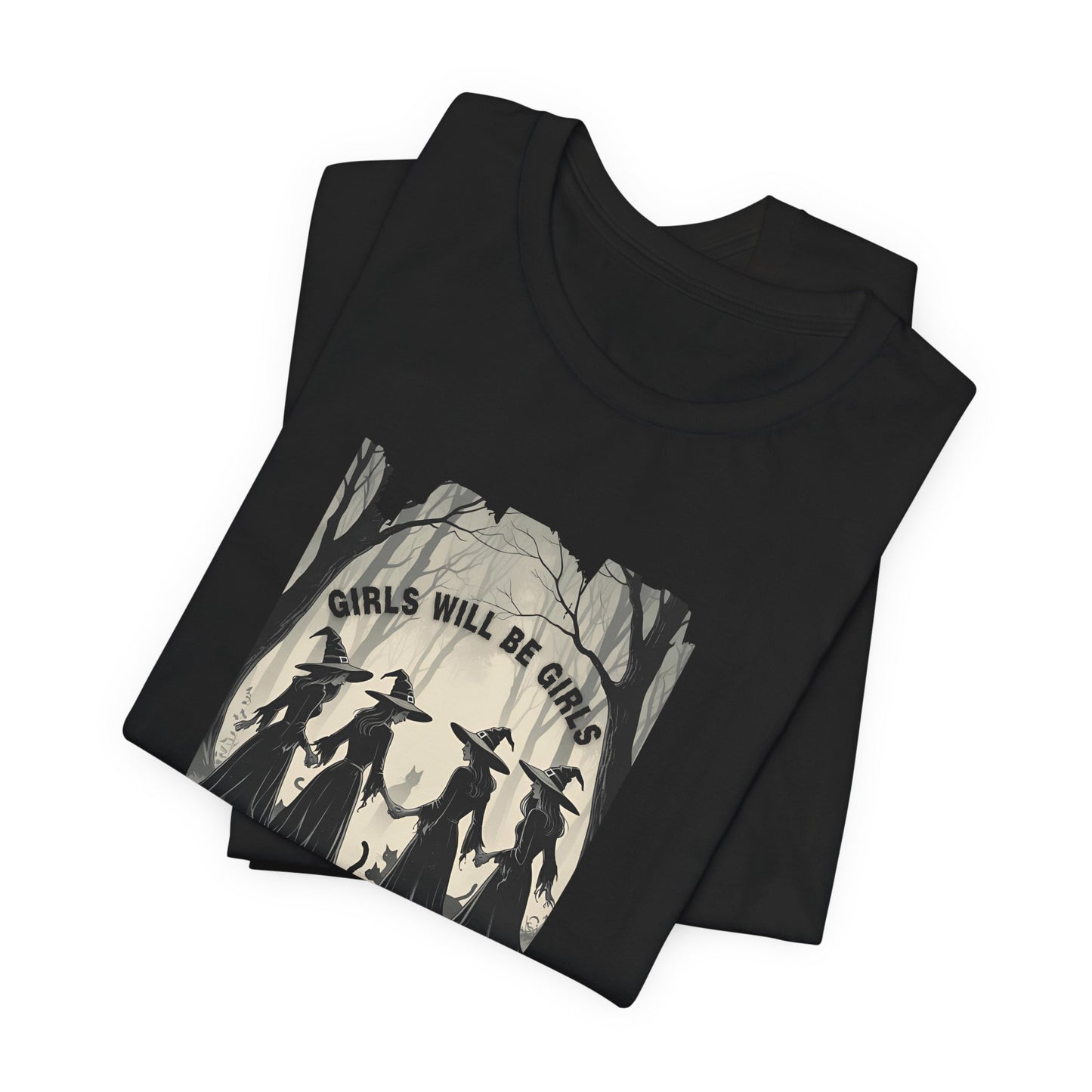 Spooky Witchy Hour Tee, Halloween Shirt, Witchy Apparel, Girls will be Girls Graphic Tee, Casual Wear, Halloween Gift