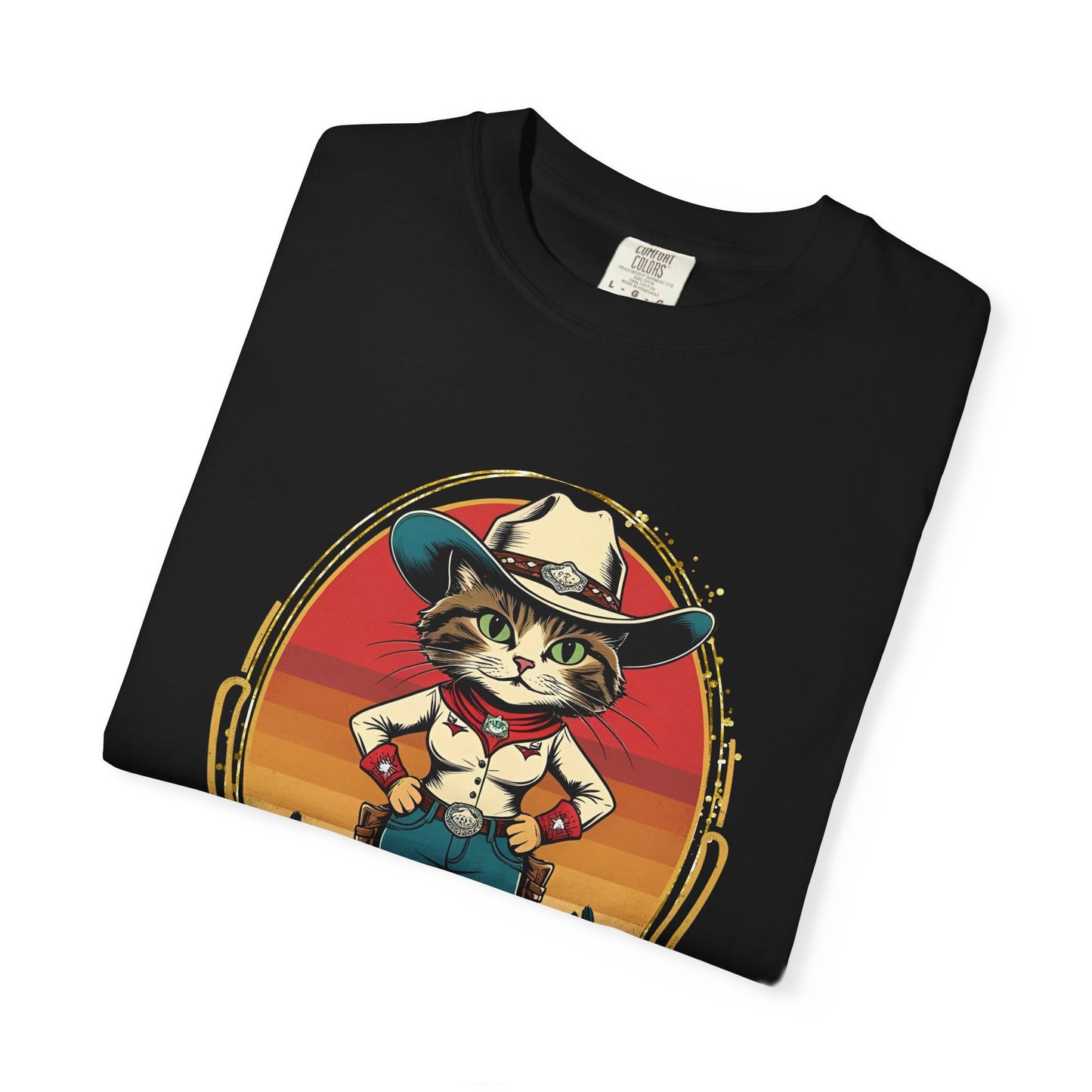 Cowboy Cat Unisex T-shirt, Fun Graphic Tee, Cat Lovers Gift, Vintage Style Shirt, Casual Wear, Gift for Animal Lovers
