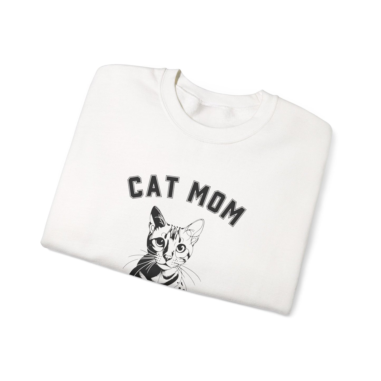 Cute Cat Mom Sweatshirt | Perfect for Cat Lovers, Birthday Gift, Cozy Lounge Wear