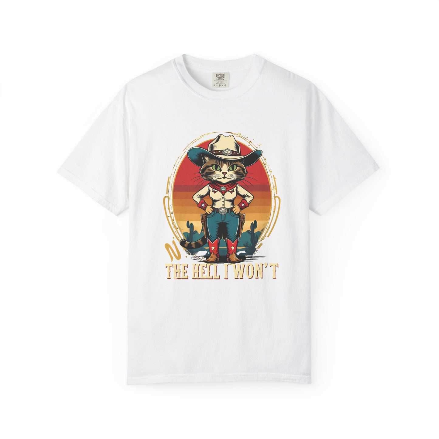 Cowboy Cat Unisex T-shirt, Fun Graphic Tee, Cat Lovers Gift, Vintage Style Shirt, Casual Wear, Gift for Animal Lovers