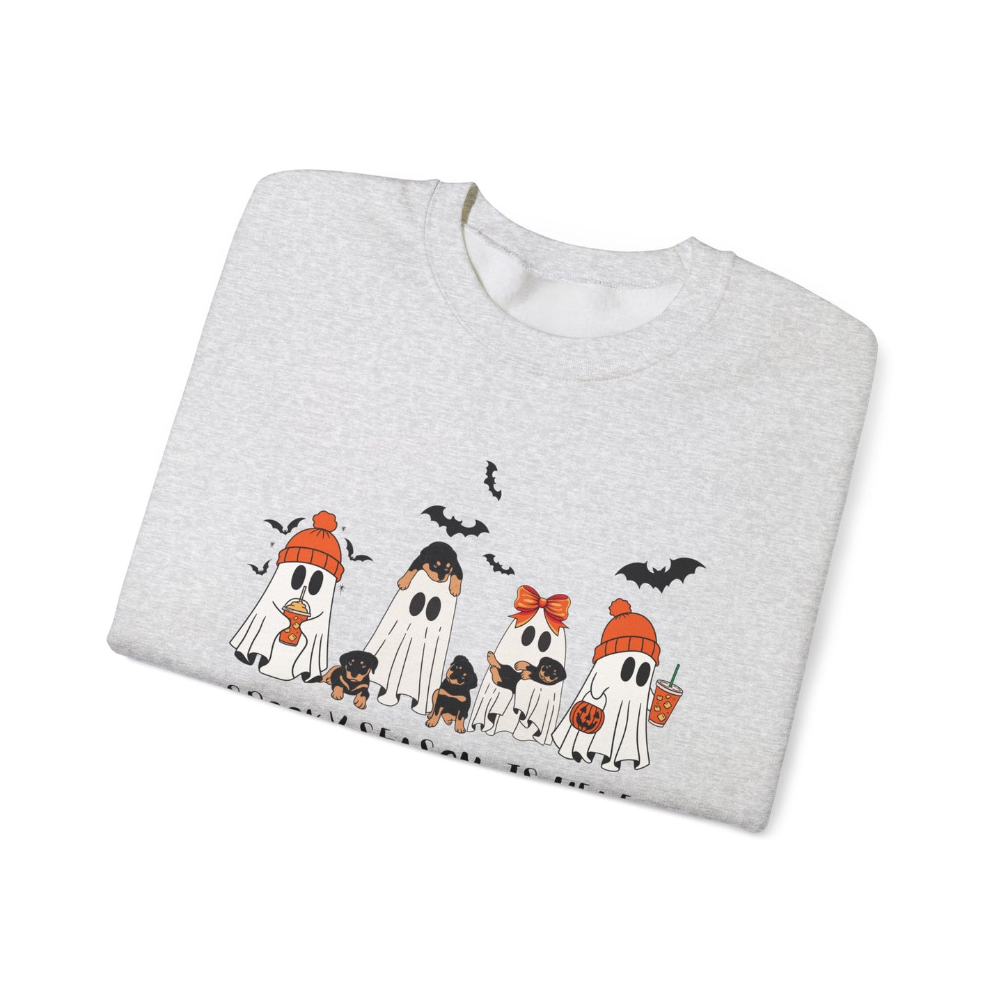 Spooky Ghost Crewneck Sweatshirt, Halloween Sweatshirt, Unisex Pullover, Cute Fall Fashion, Cozy Sweatshirt for Fall