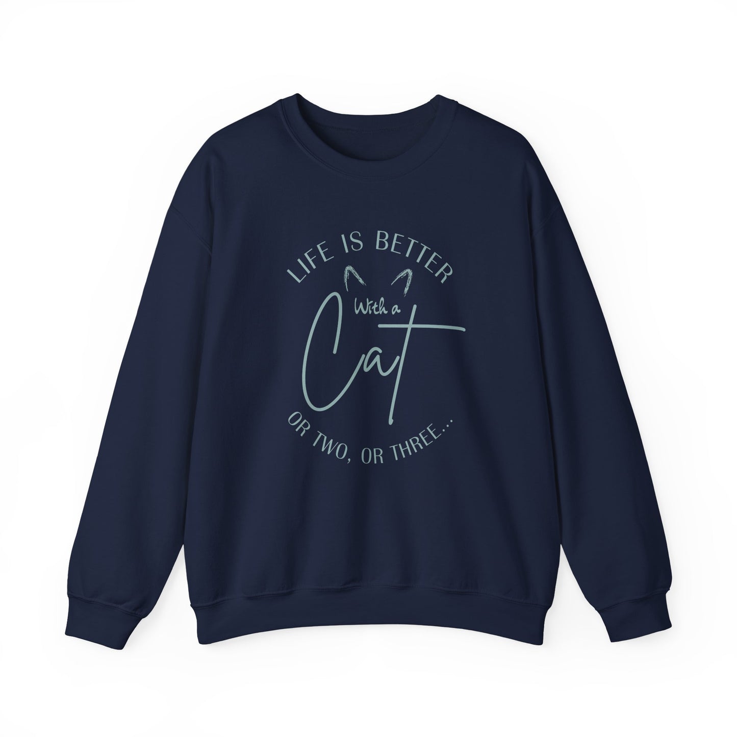 "Life is Better with a Cat" Unisex Crewneck Sweatshirt - Cozy Cat Lover Gift, Cute Casual Wear, Gift for Cat Owners, Adoption [...]