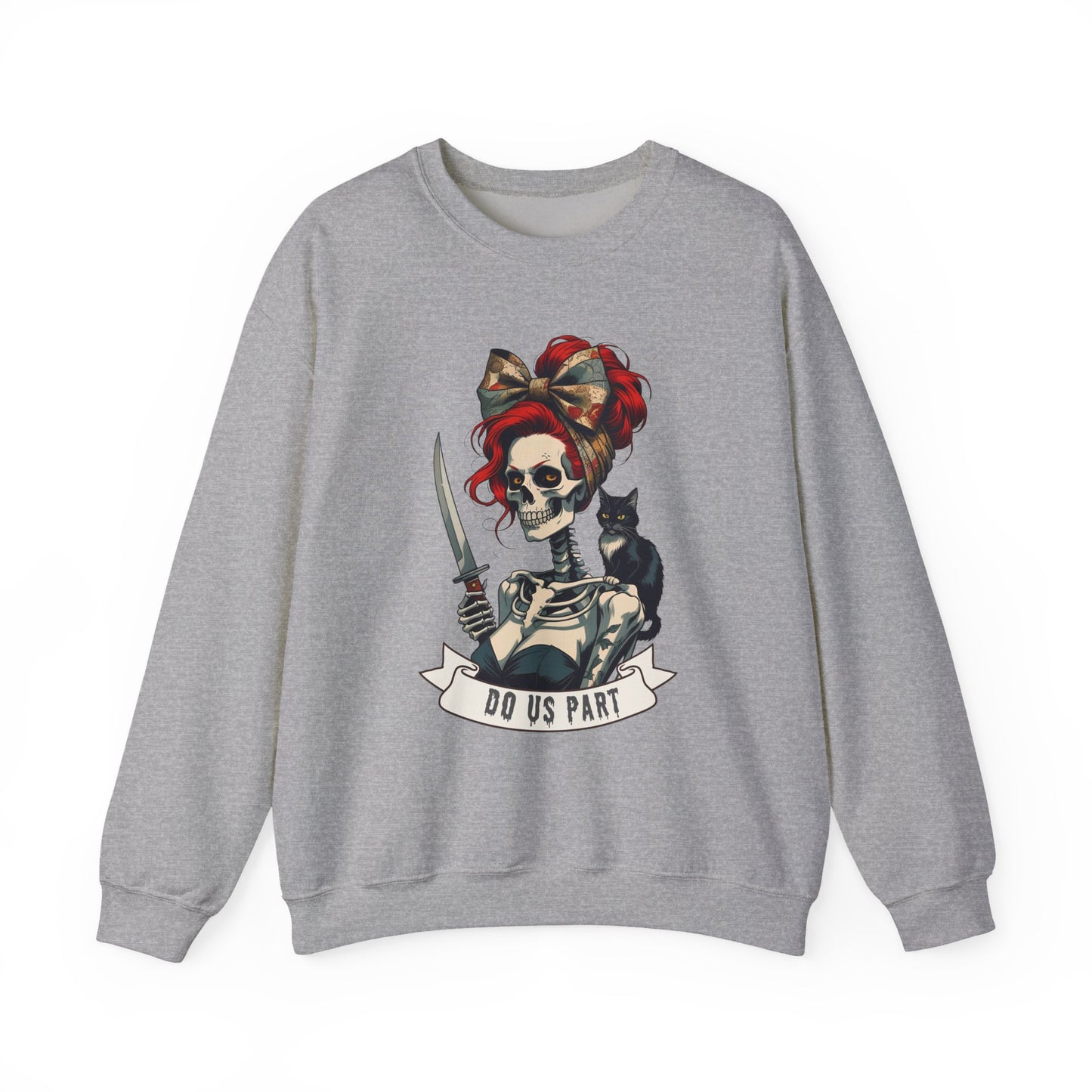 Gothic Bride Sweatshirt, Unique Crewneck for Halloween, Casual Wear, Funny Gift for Couples, Spooky Apparel
