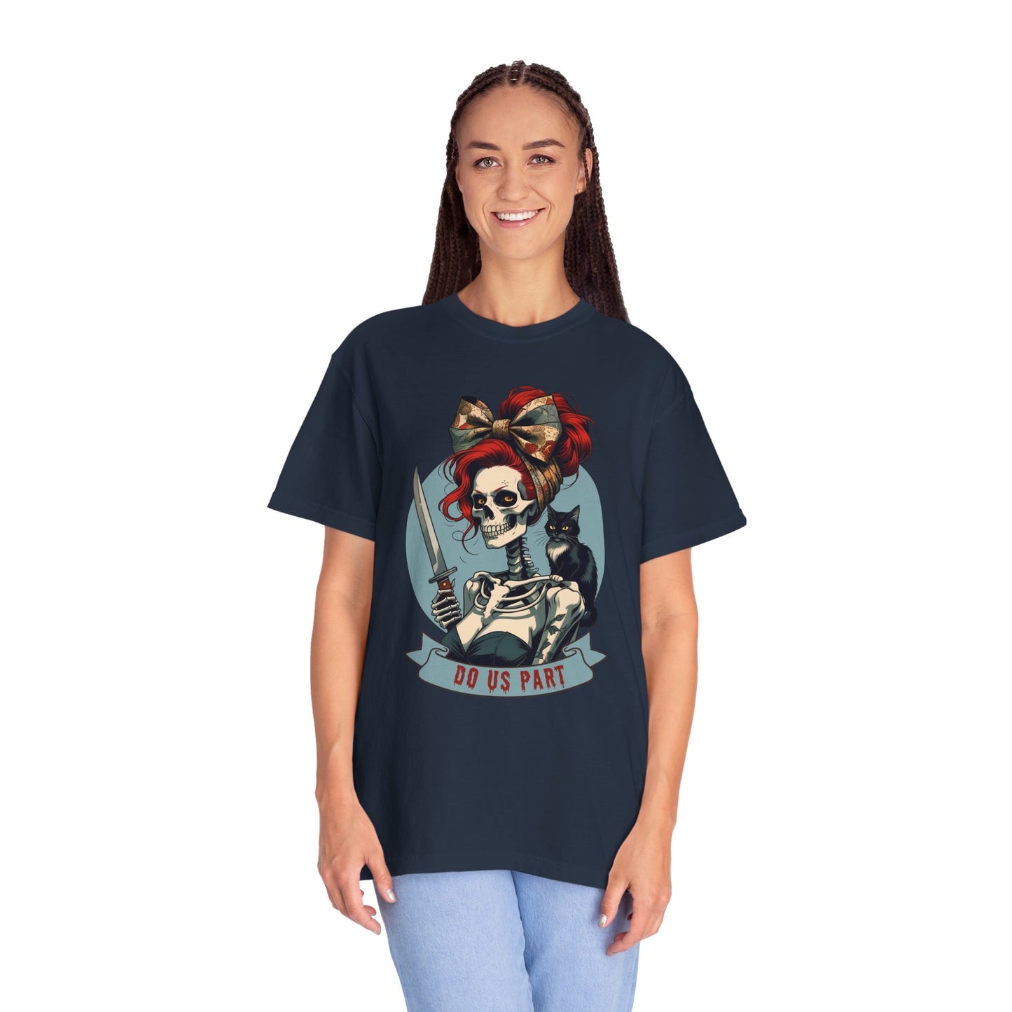 Gothic Bride T-Shirt, Unique Halloween Shirt, Do Us Part Tee, Spooky Couple Gift, Unisex Skeleton Tee