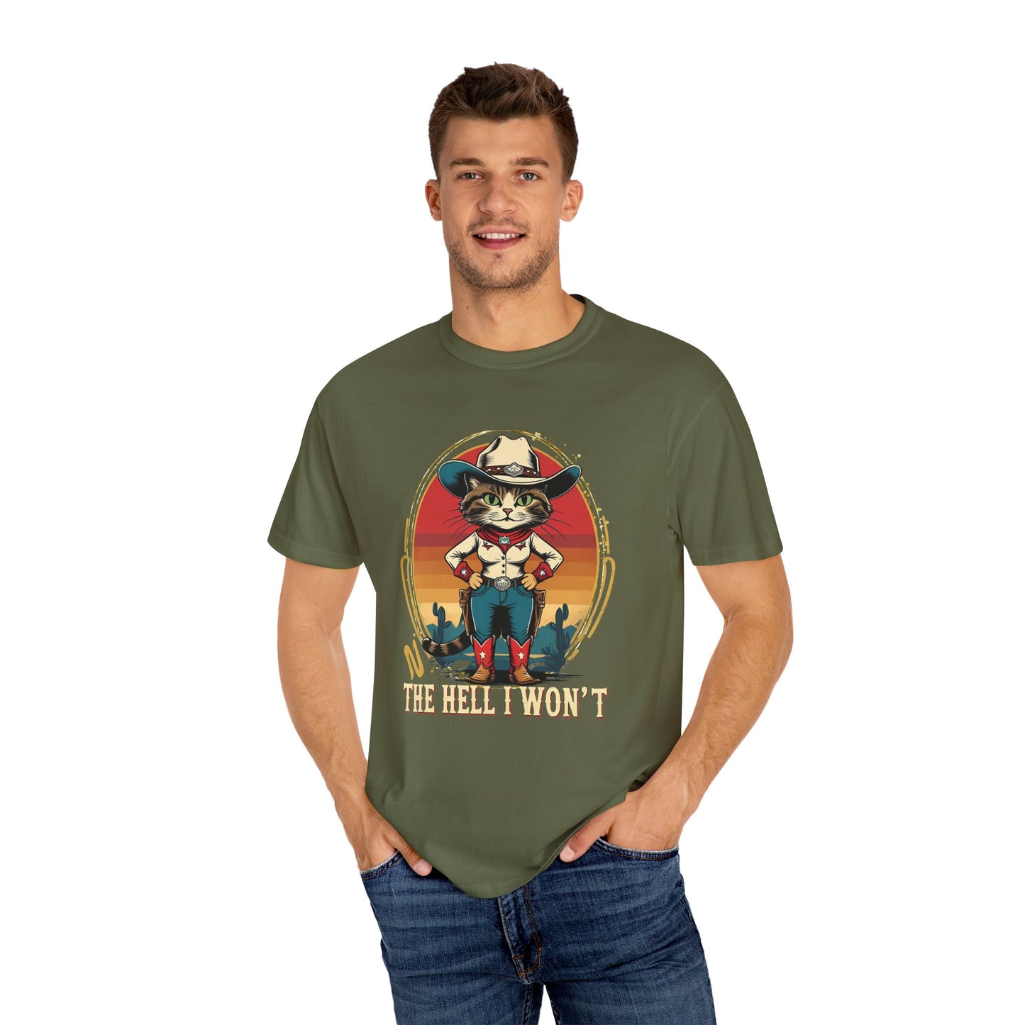 Cowboy Cat Unisex T-shirt, Fun Graphic Tee, Cat Lovers Gift, Vintage Style Shirt, Casual Wear, Gift for Animal Lovers