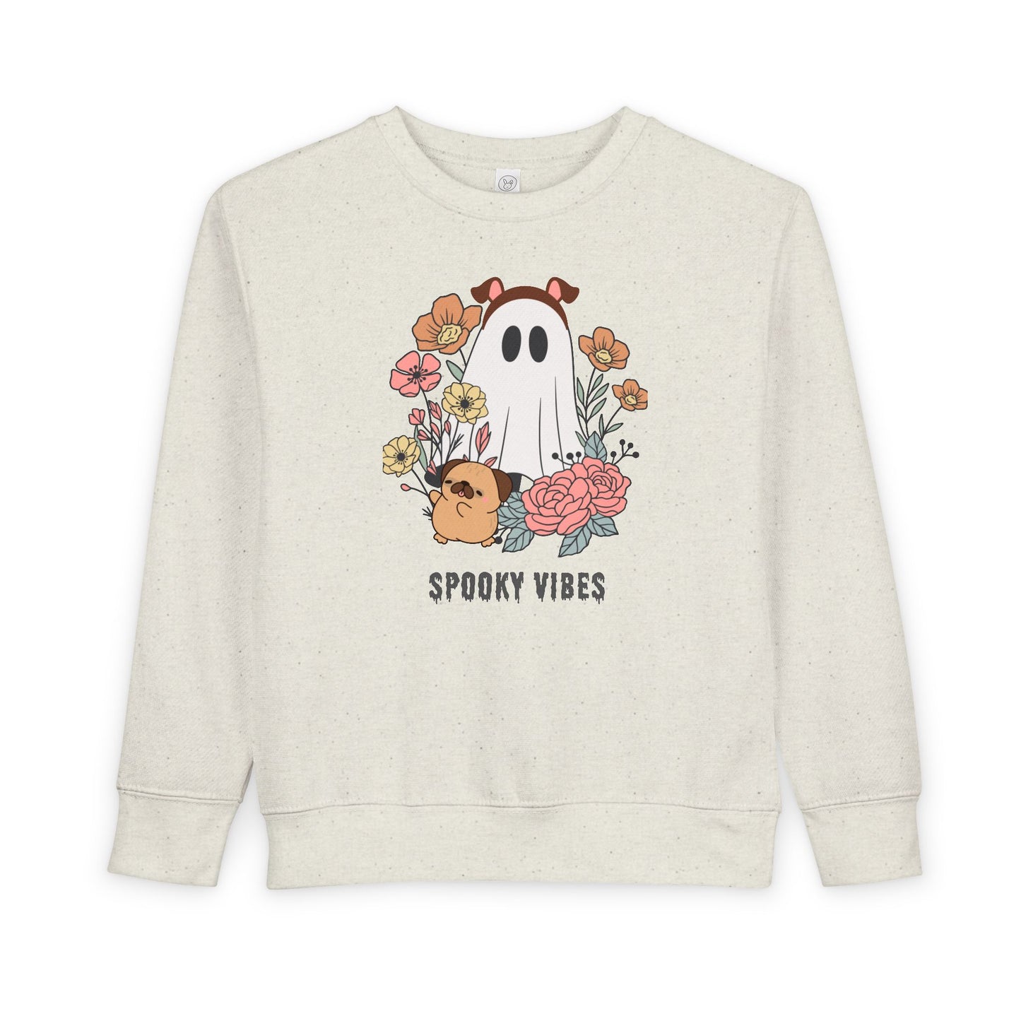 Toddler Ghost Sweatshirt, Spooky Vibes Pullover, Kids Halloween Sweatshirt, Adorable Toddler Apparel, Fall Fashion