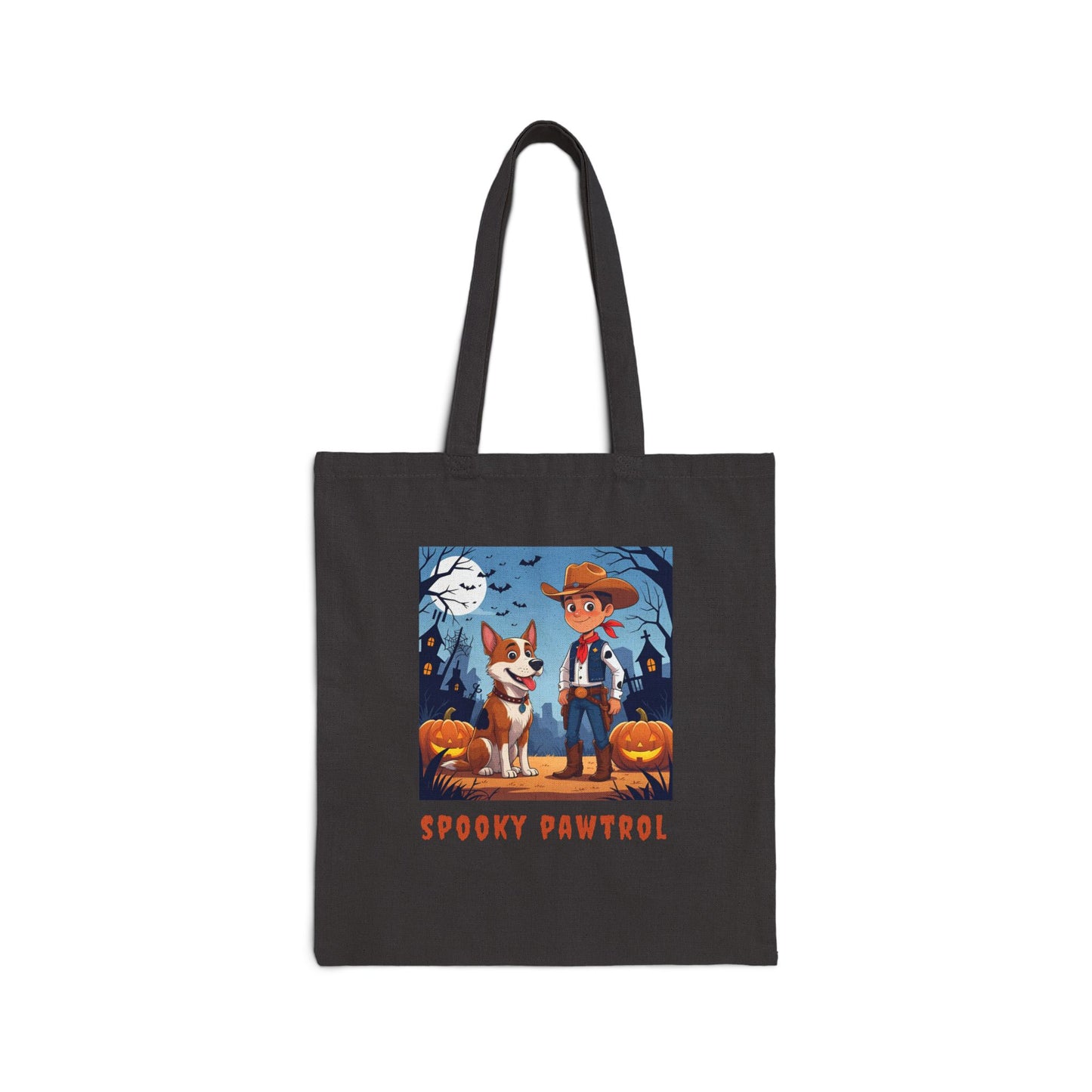 Spooky Pawtrol Tote Bag, Halloween Dog Lover Bag, Eco-Friendly Shopping Tote, Pet Gift, Fall Festival Accessory